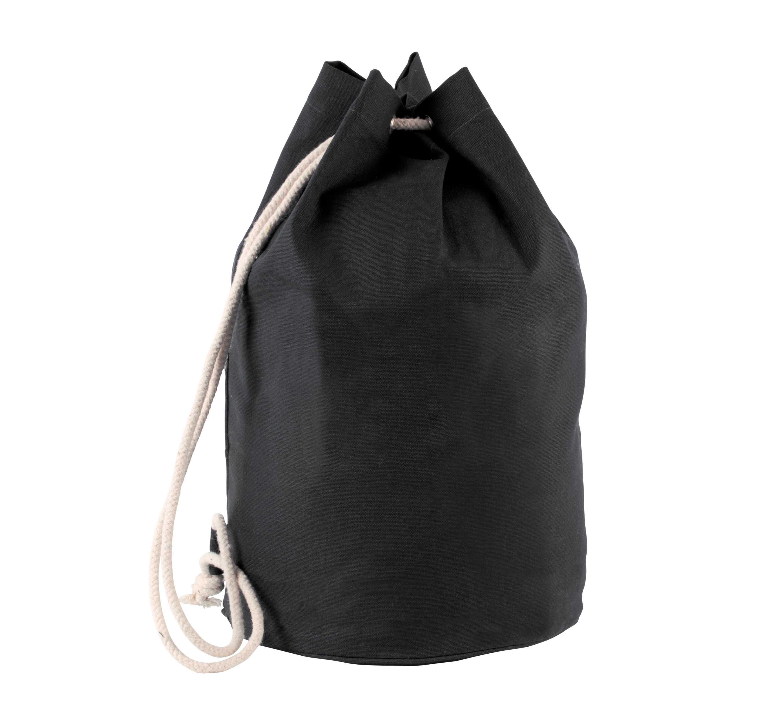 Bolso marino de algodón con cordón Black