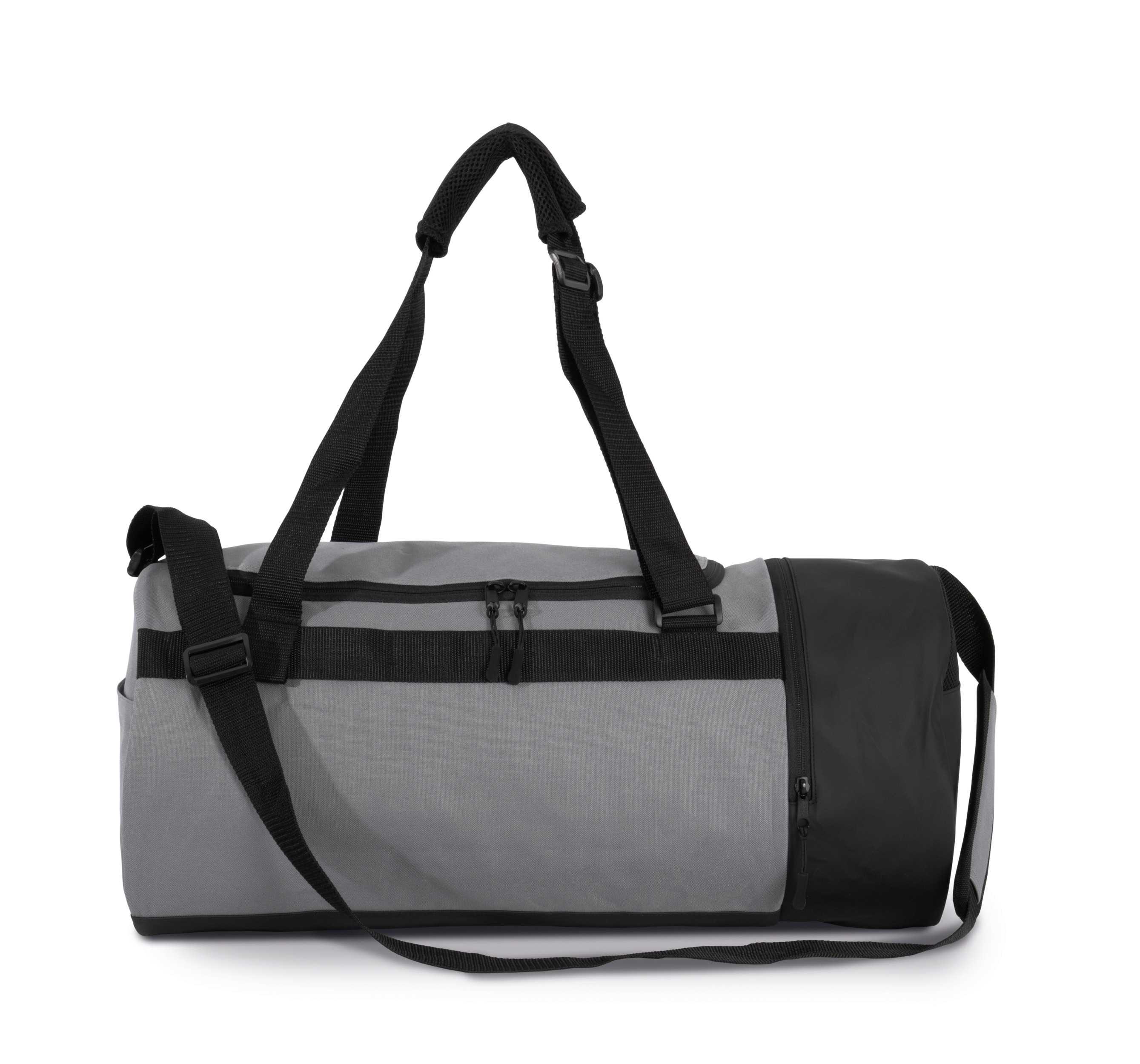 Bolsa de deporte tubular con compartimento separado para calzado Dark Cool Grey / Black
