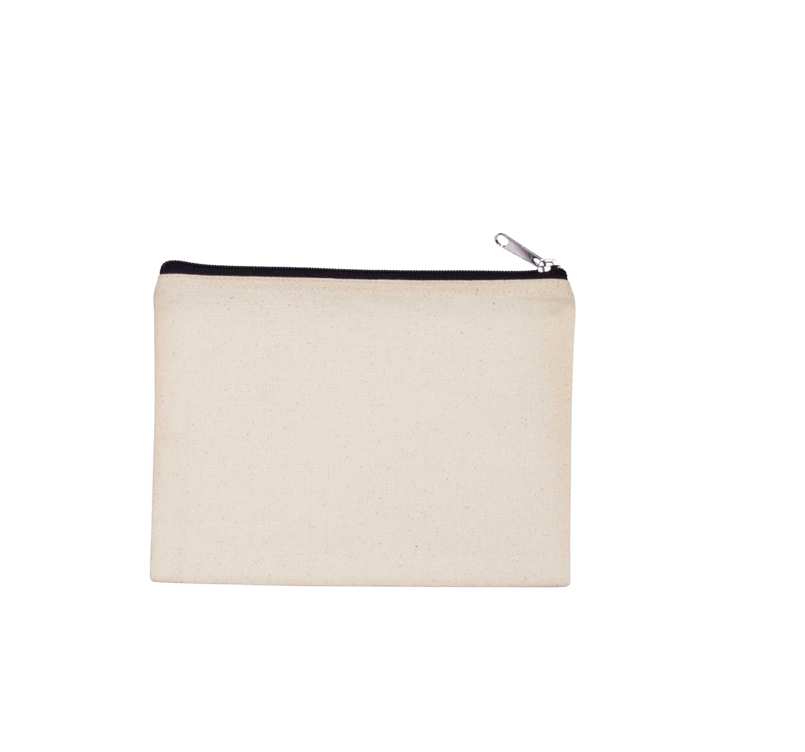 Estuche de algodón canvas, modelo mediano Natural / Black