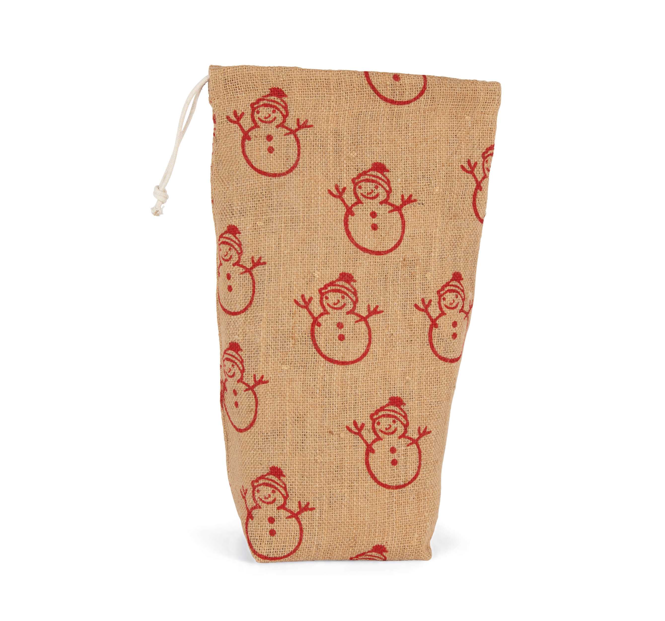 Portabotellas con motivos navideños Natural / Cherry Red