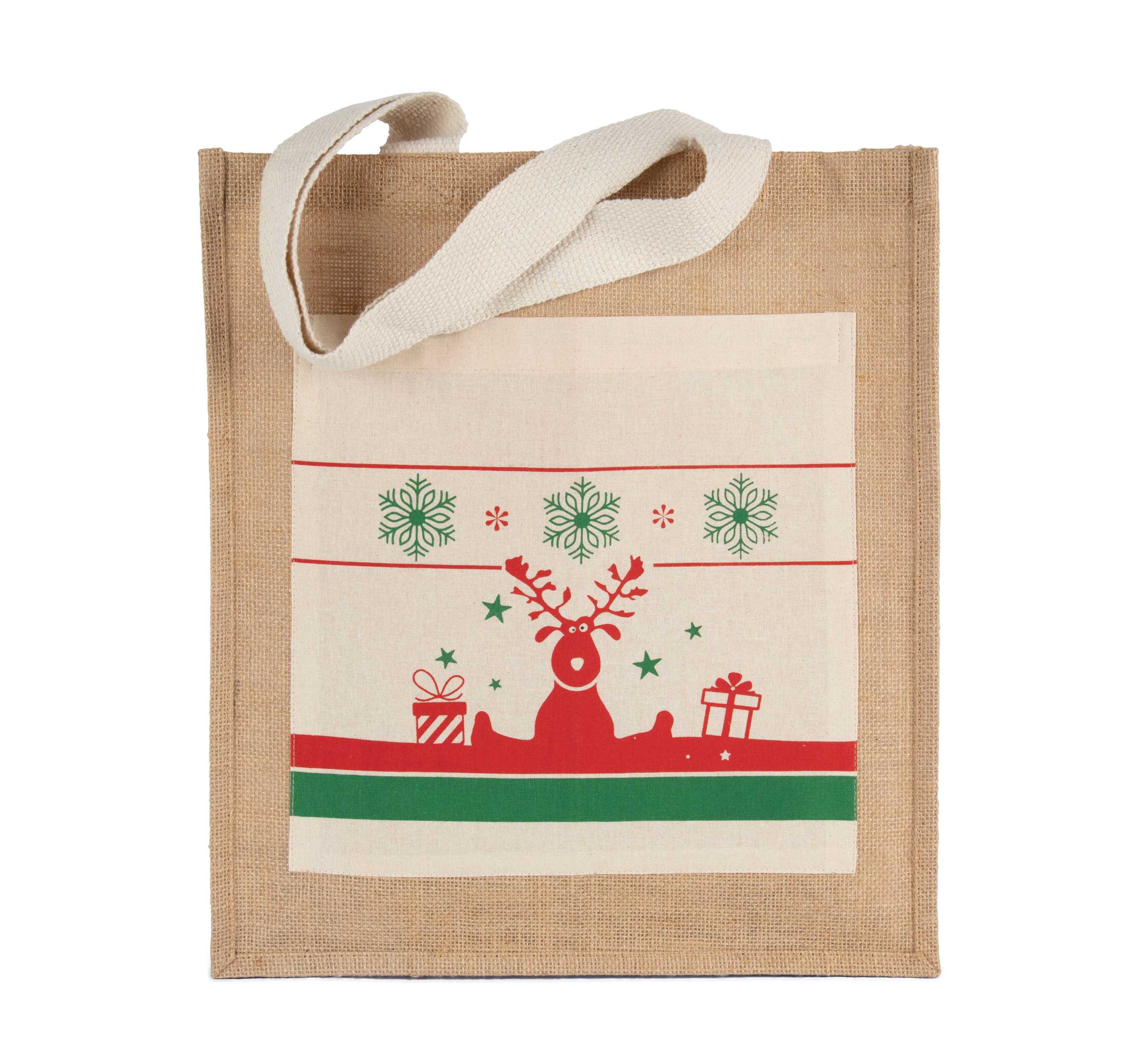Bolsa sopper con motivos navideños Natural