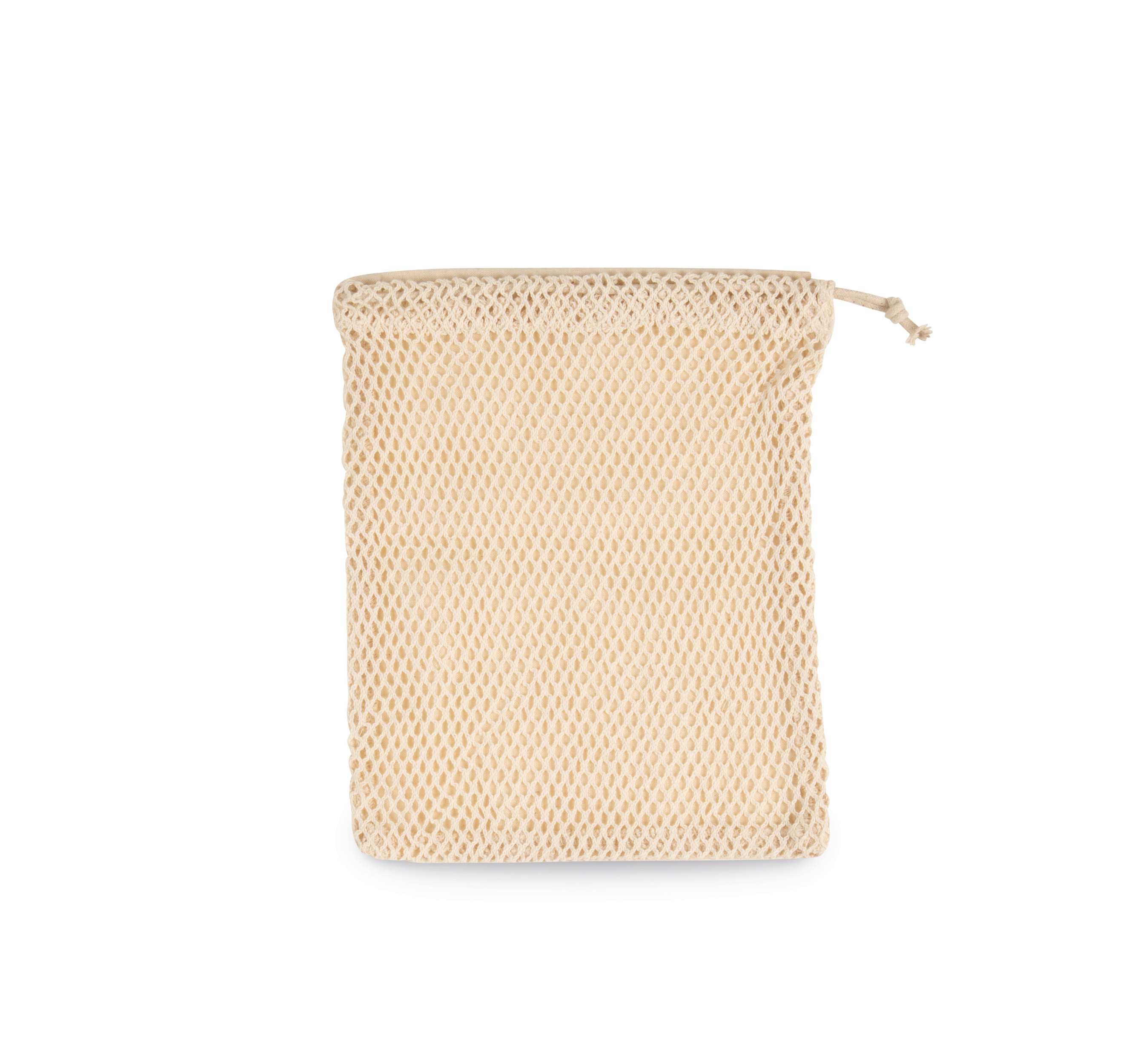 Bolsa rejilla - cierre cordón Natural