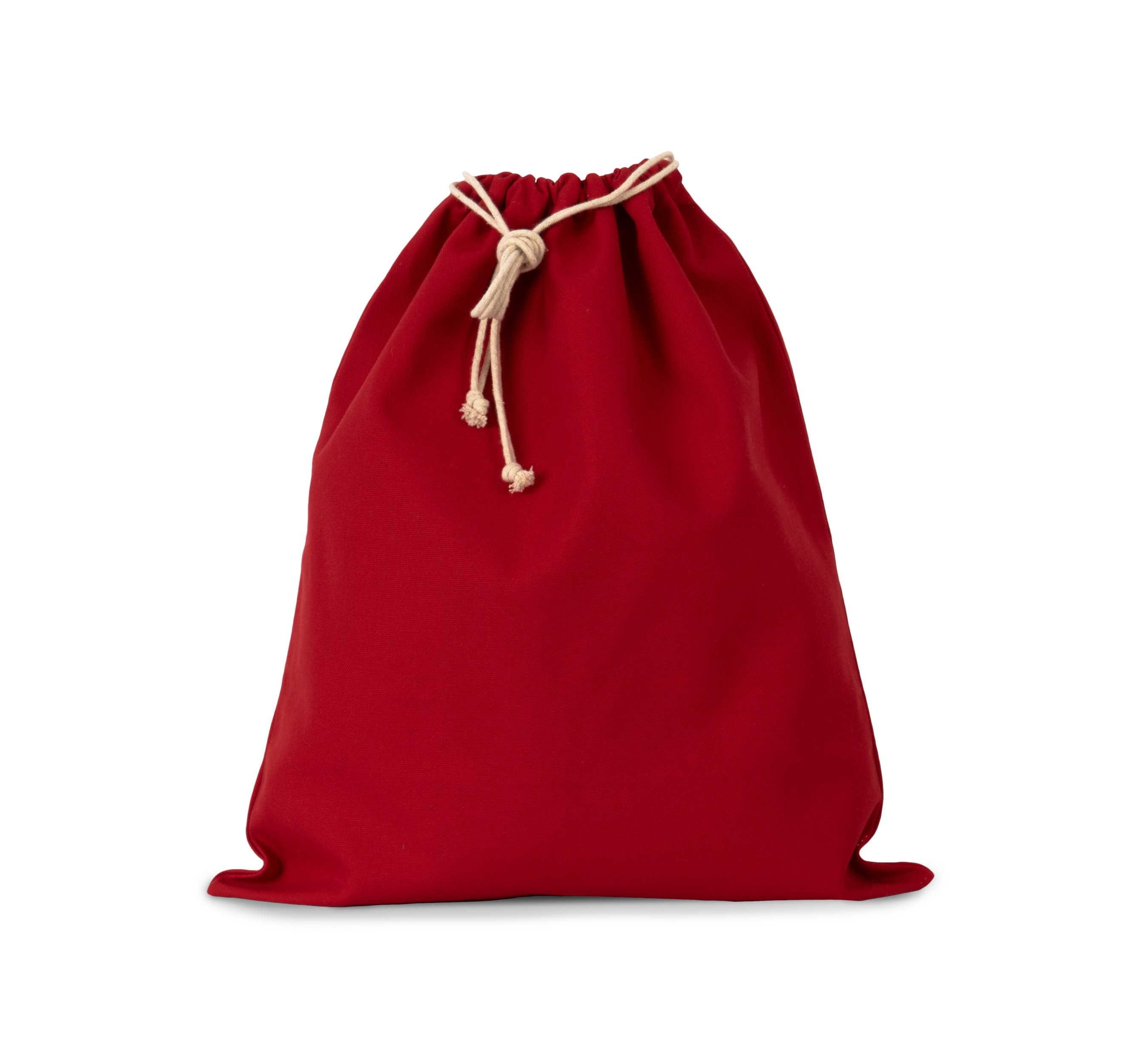 Bolsa algodón cierre cordón Cherry Red