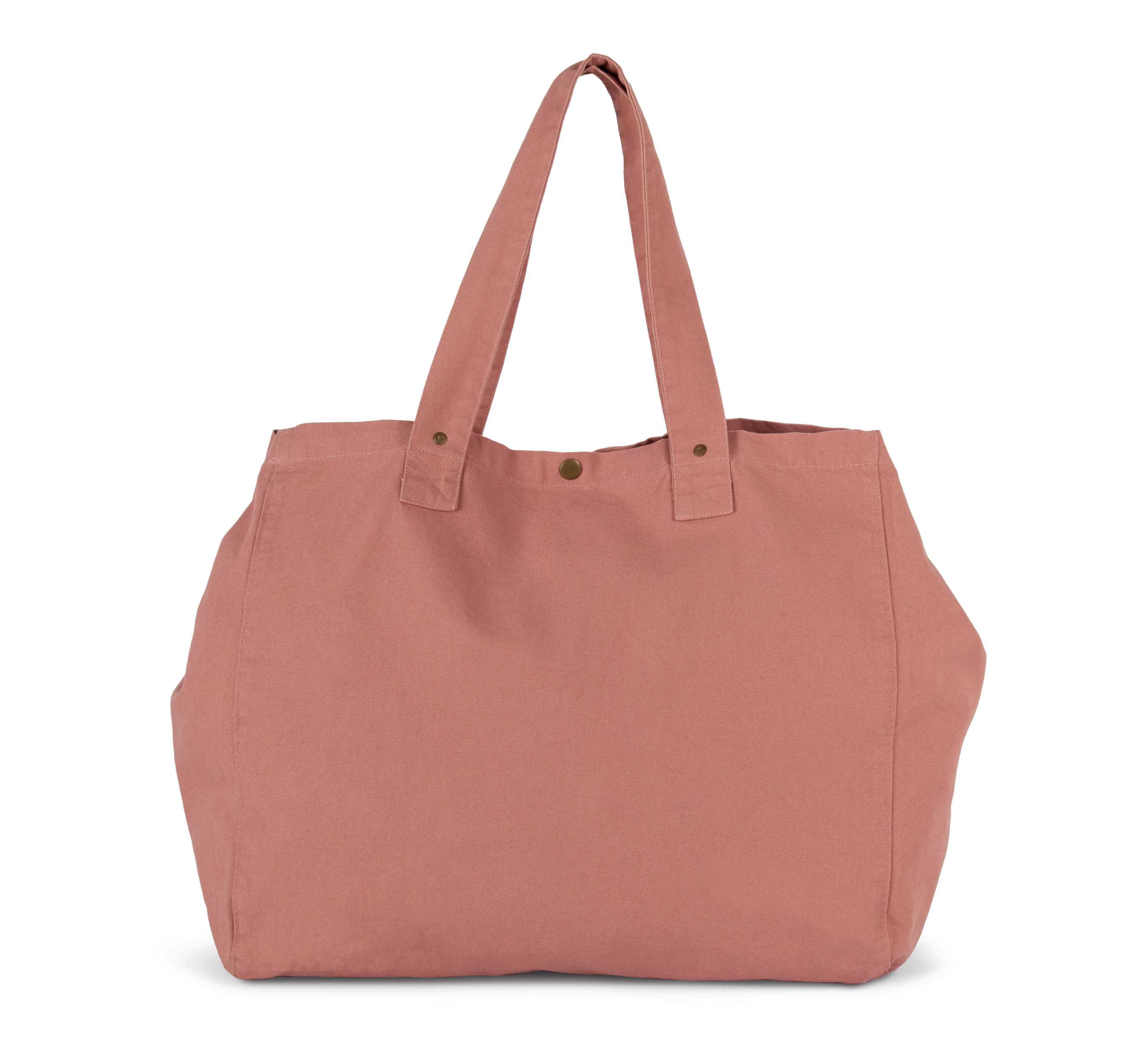 Bolsa shopper de algodón efecto lavado Washed Pink Ochre