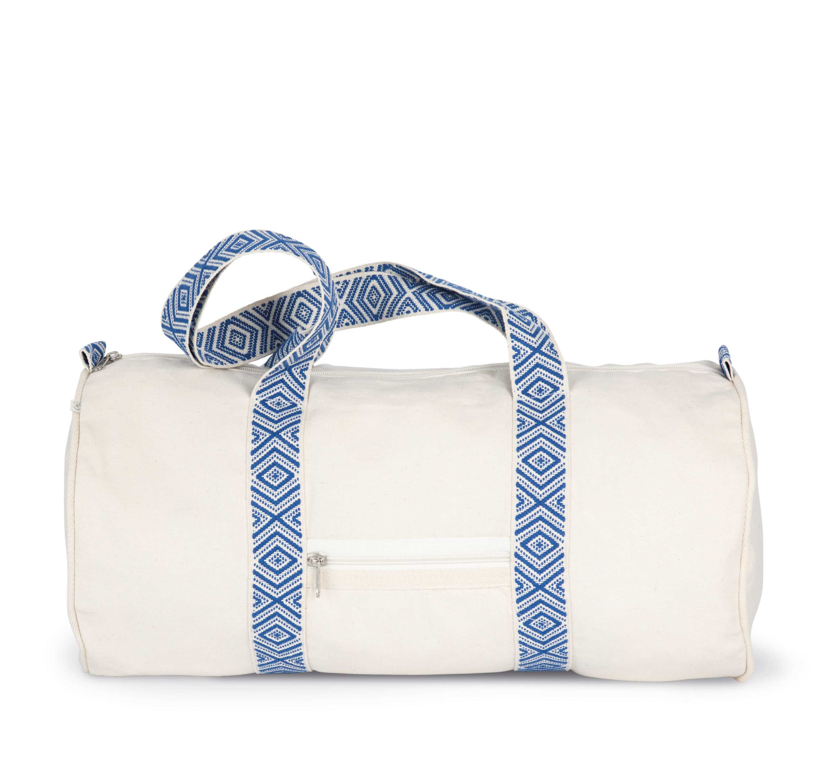 Bolsa cilíndrica reciclada Ecume / Ethnic Blue