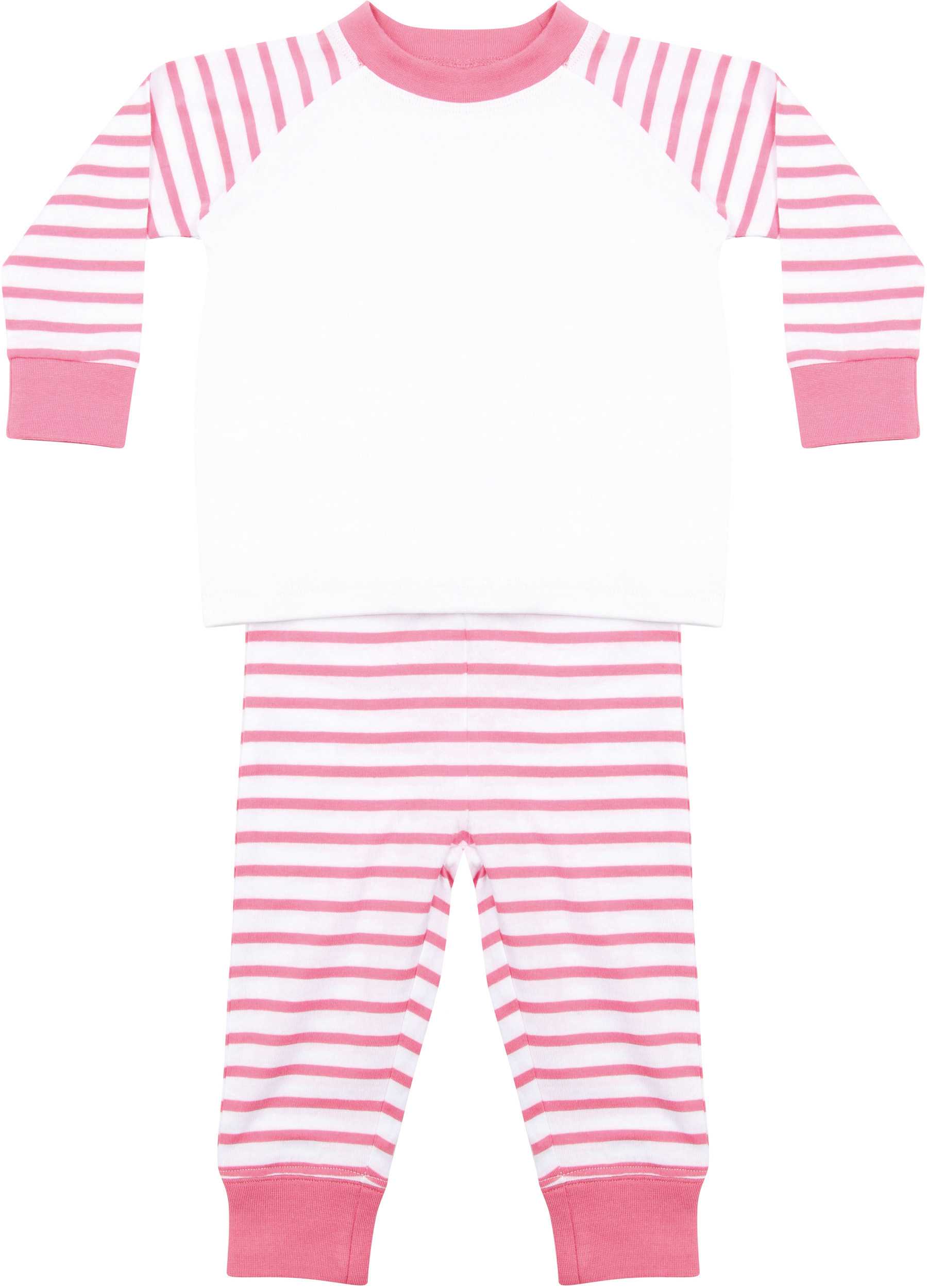 Pijama a rayas Pink / White