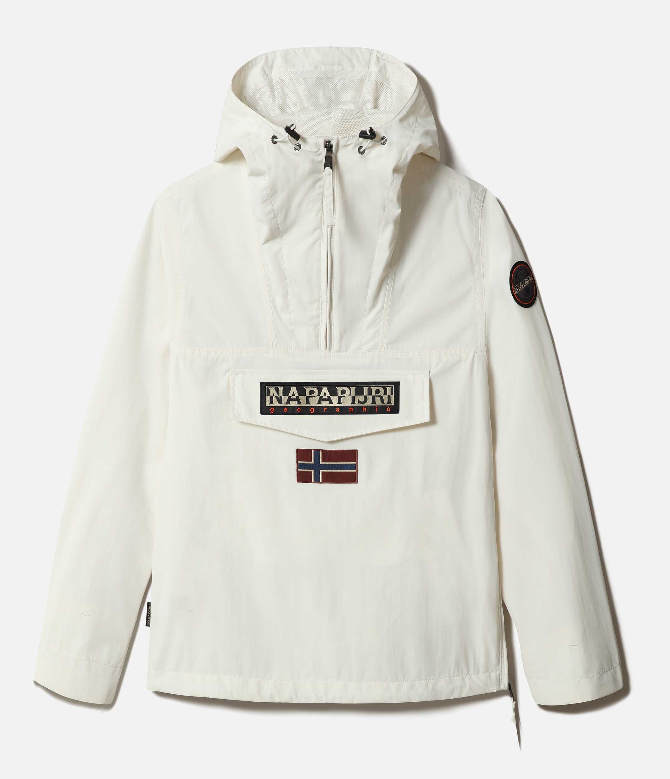 Anorak con capucha RAINFOREST White whisper