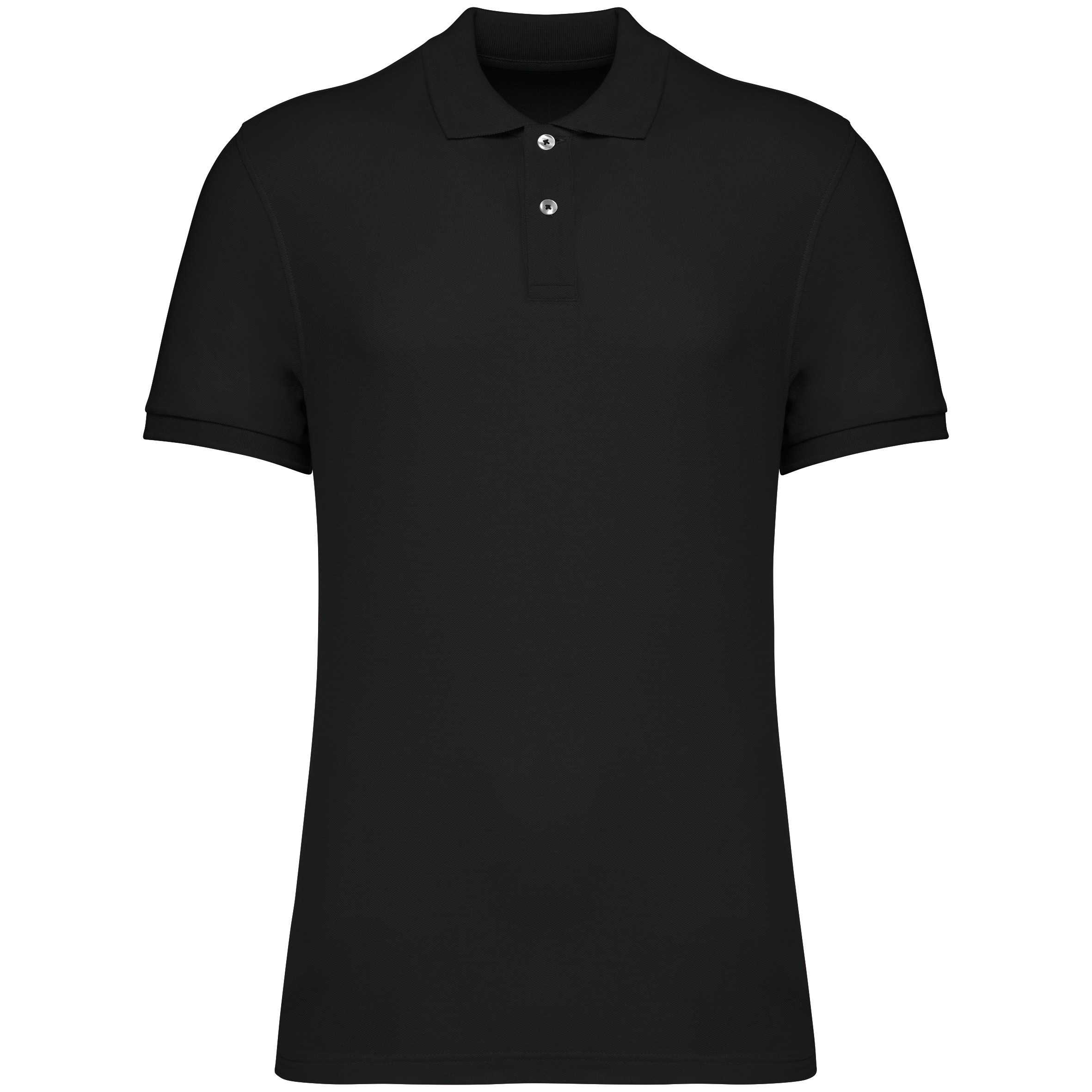 Polo ecorresponsable punto piqué hombre Black