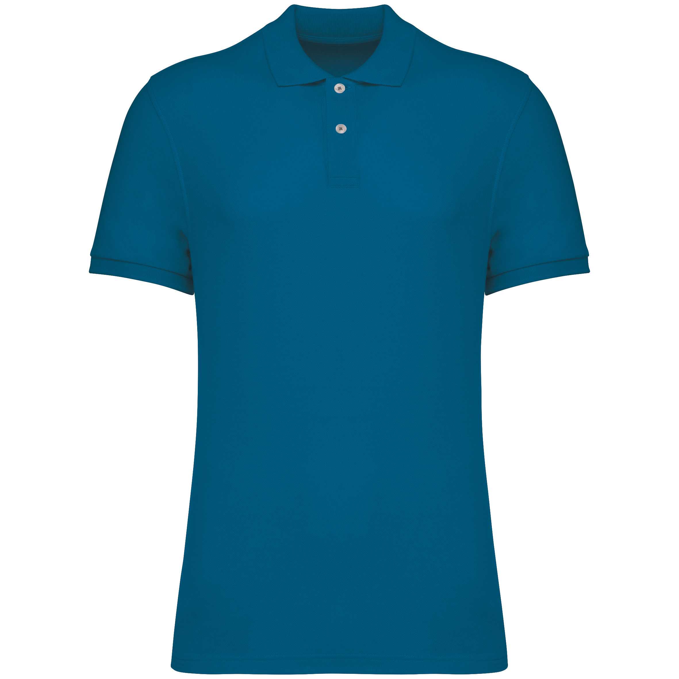 Polo ecorresponsable punto piqué hombre Blue Sapphire