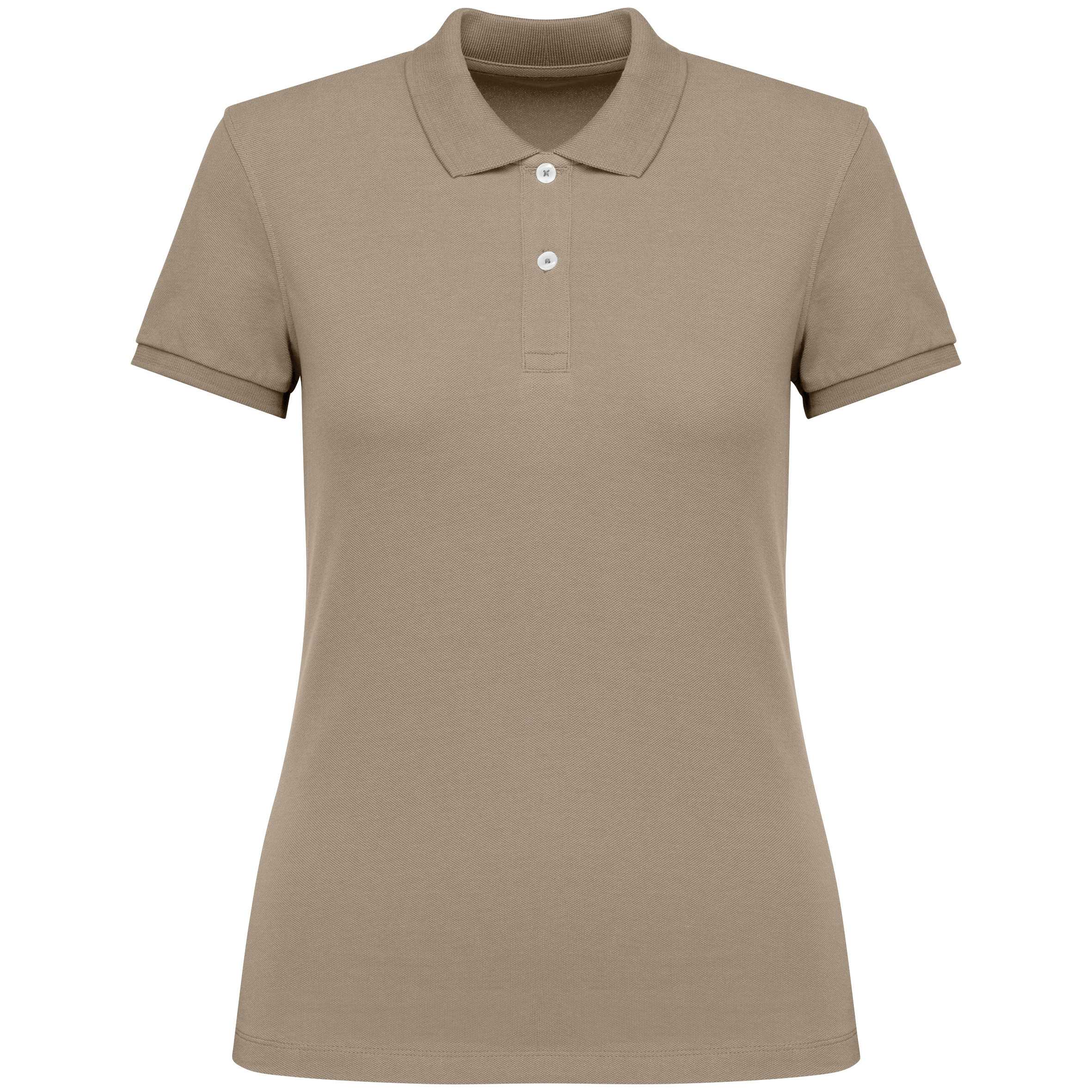 Polo ecorresponsable punto piqué mujer Wet Sand