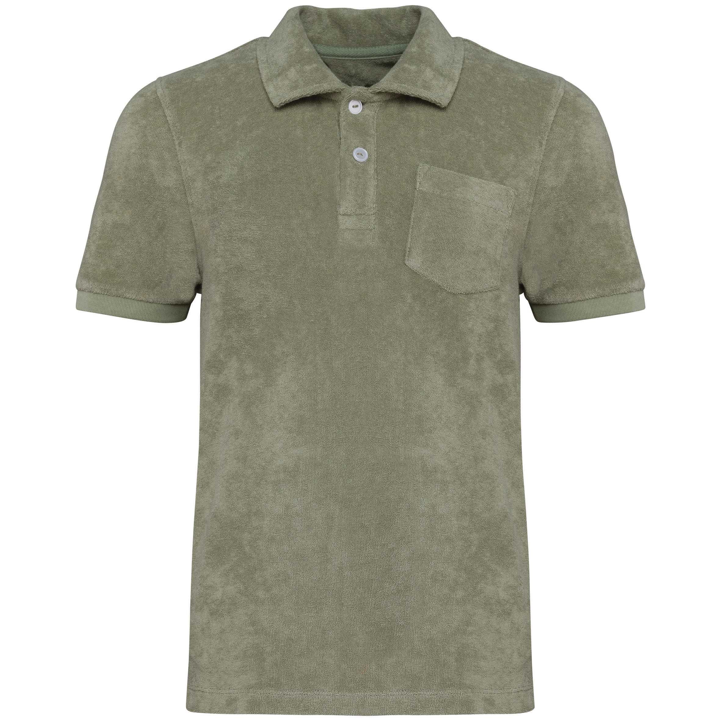 Polo ecorresponsable de rizo niño Almond Green