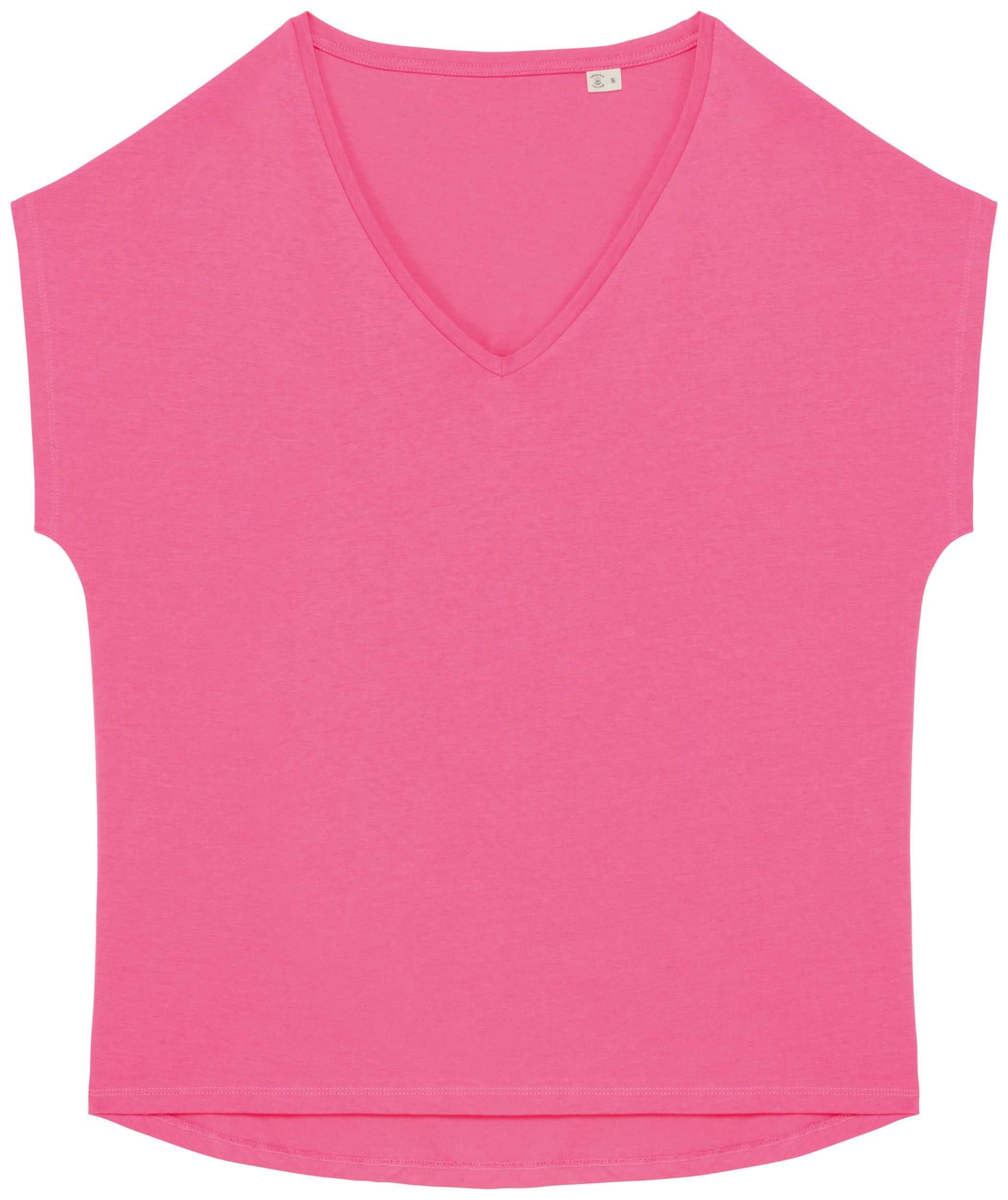 Camiseta ecorresponsable holgada con cuello de pico mujer Candy Rose