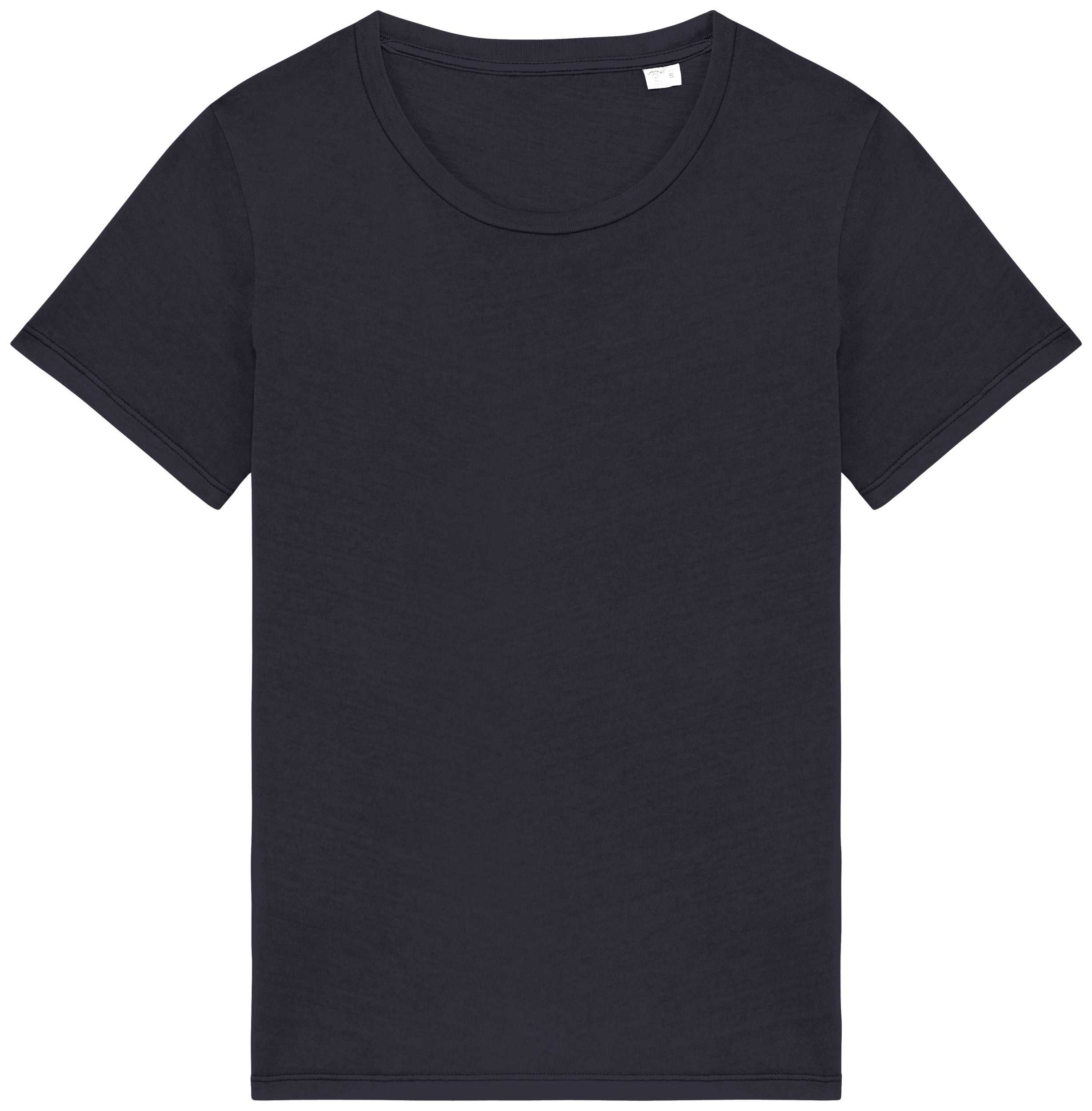 Camiseta ecorresponsable efecto lavado mujer Washed Coal Grey