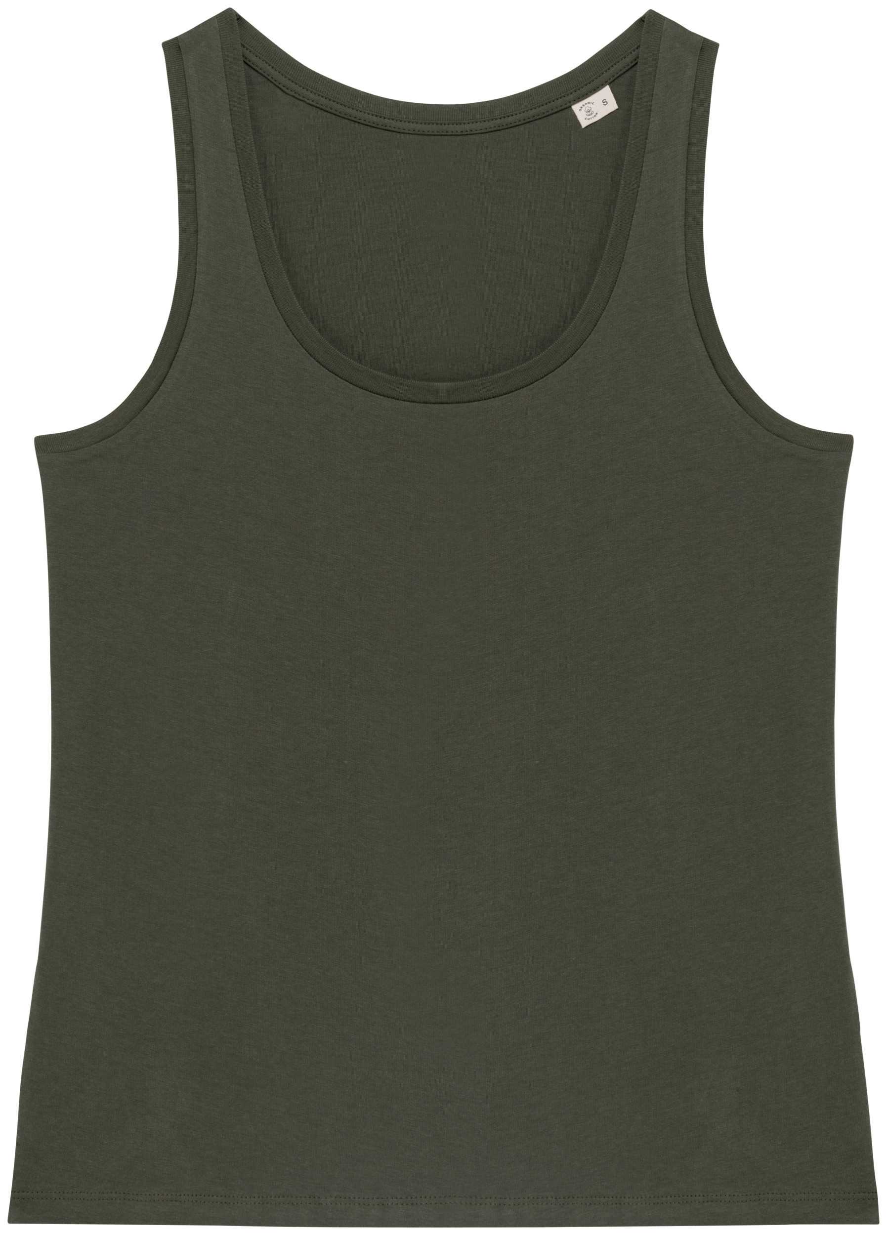 Camiseta de tirantes ecorresponsable mujer Organic Khaki