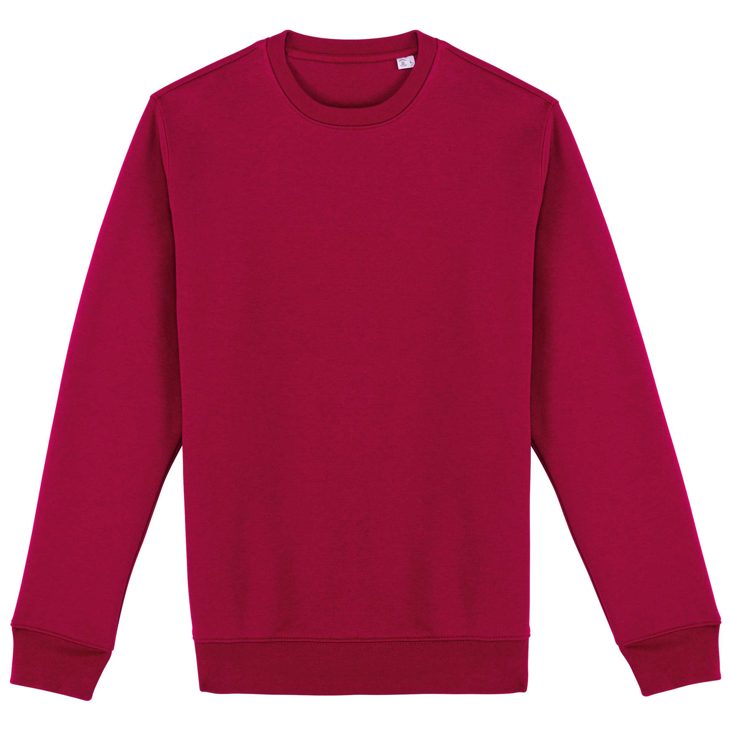 Sudadera  ecorresponsable de cuello redondo unisex Hibiscus Red
