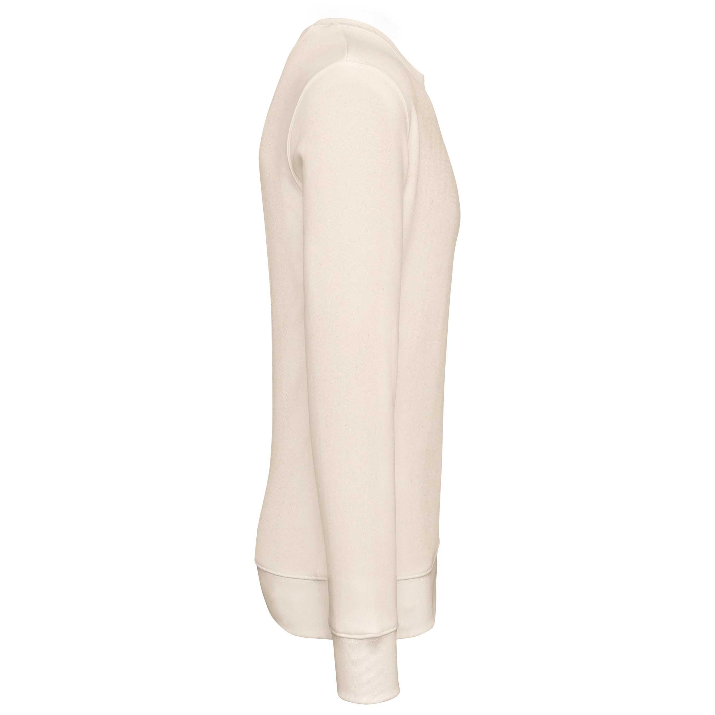 Sudadera  ecorresponsable de cuello redondo unisex Raw Natural
