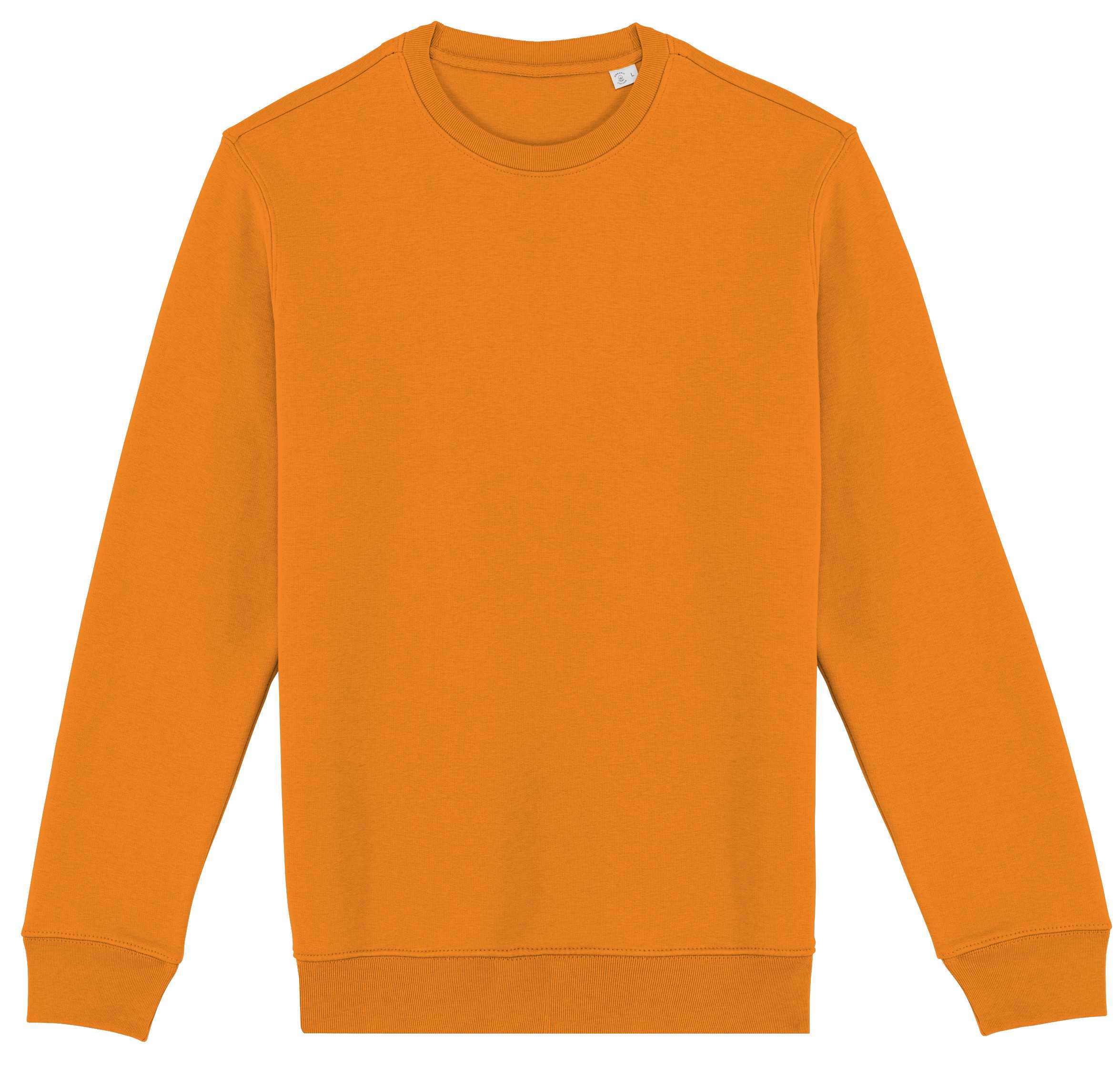 Sudadera  ecorresponsable de cuello redondo unisex Tangerine