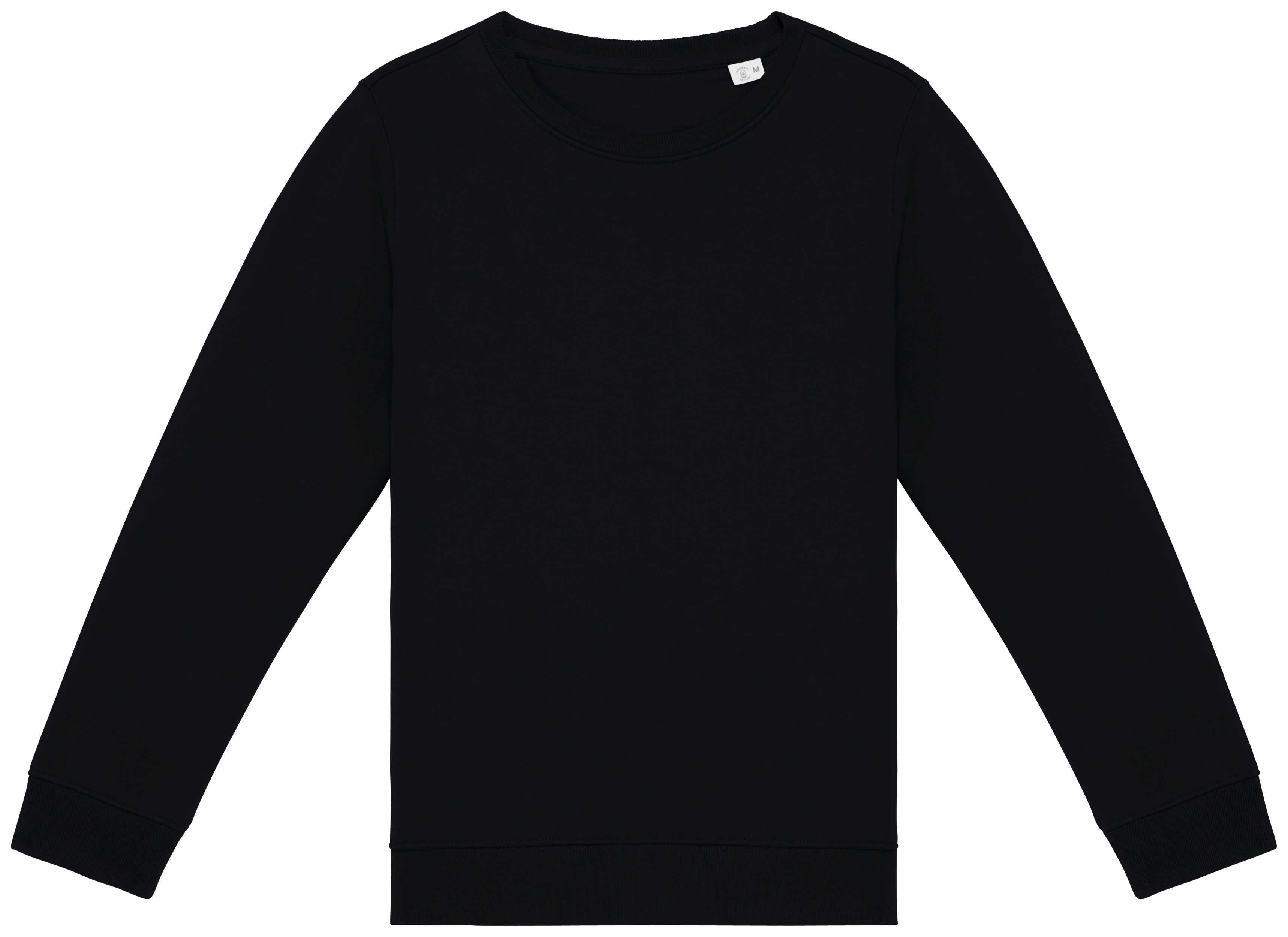 Sudadera ecorresponsable cuello redondo infantil Black
