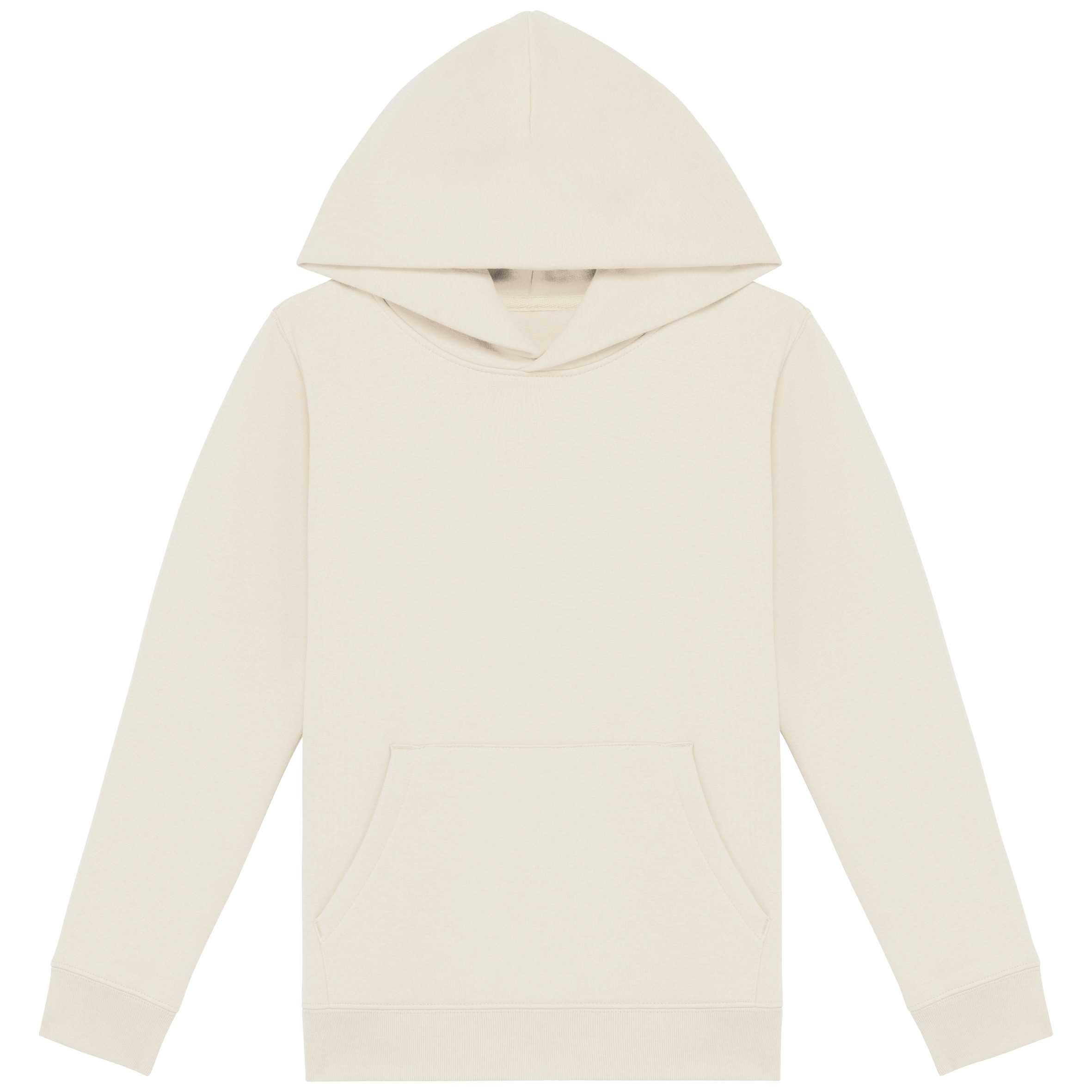 Sudadera  ecorresponsable con capucha infantil Ivory