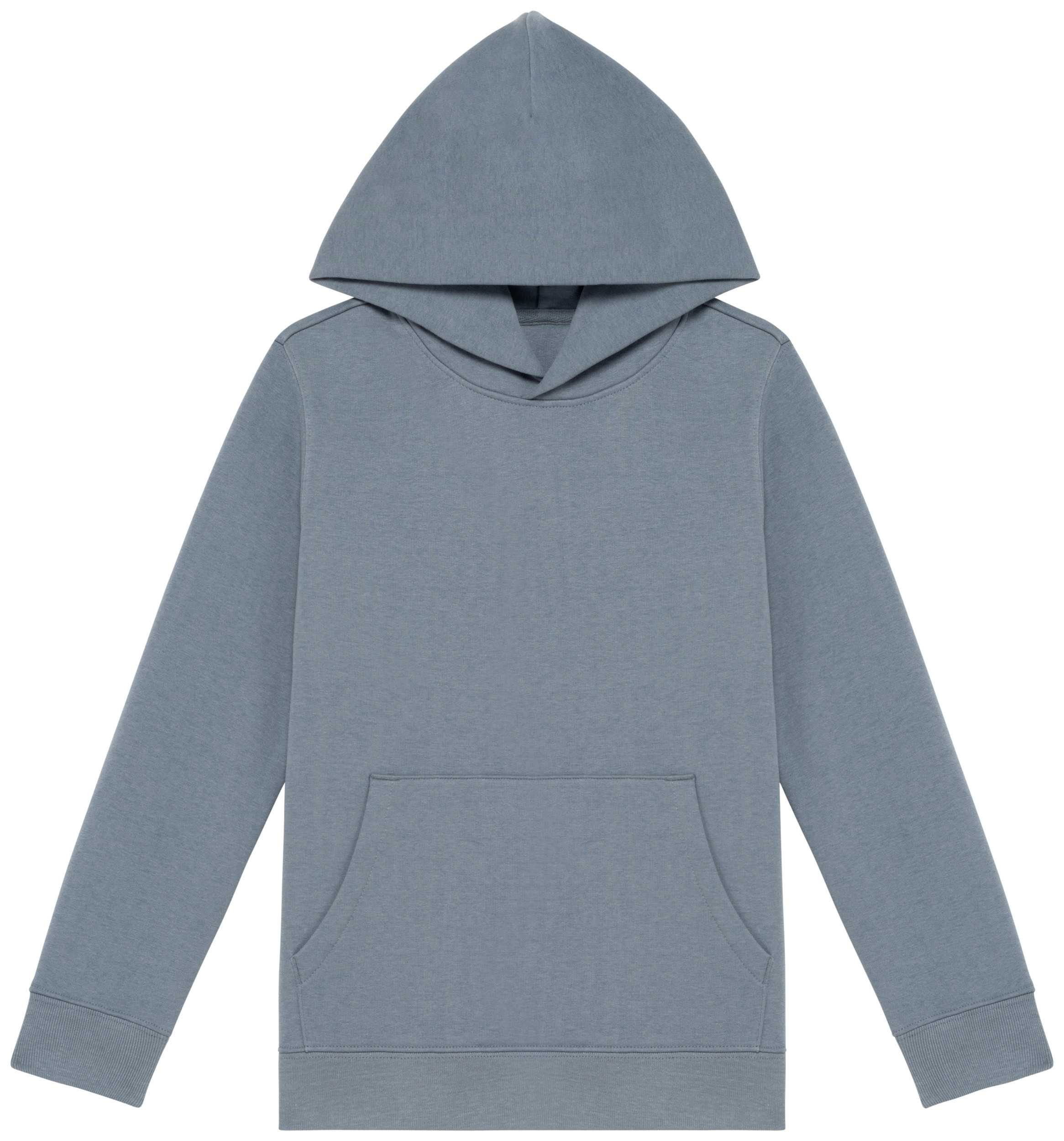 Sudadera  ecorresponsable con capucha infantil Mineral Grey