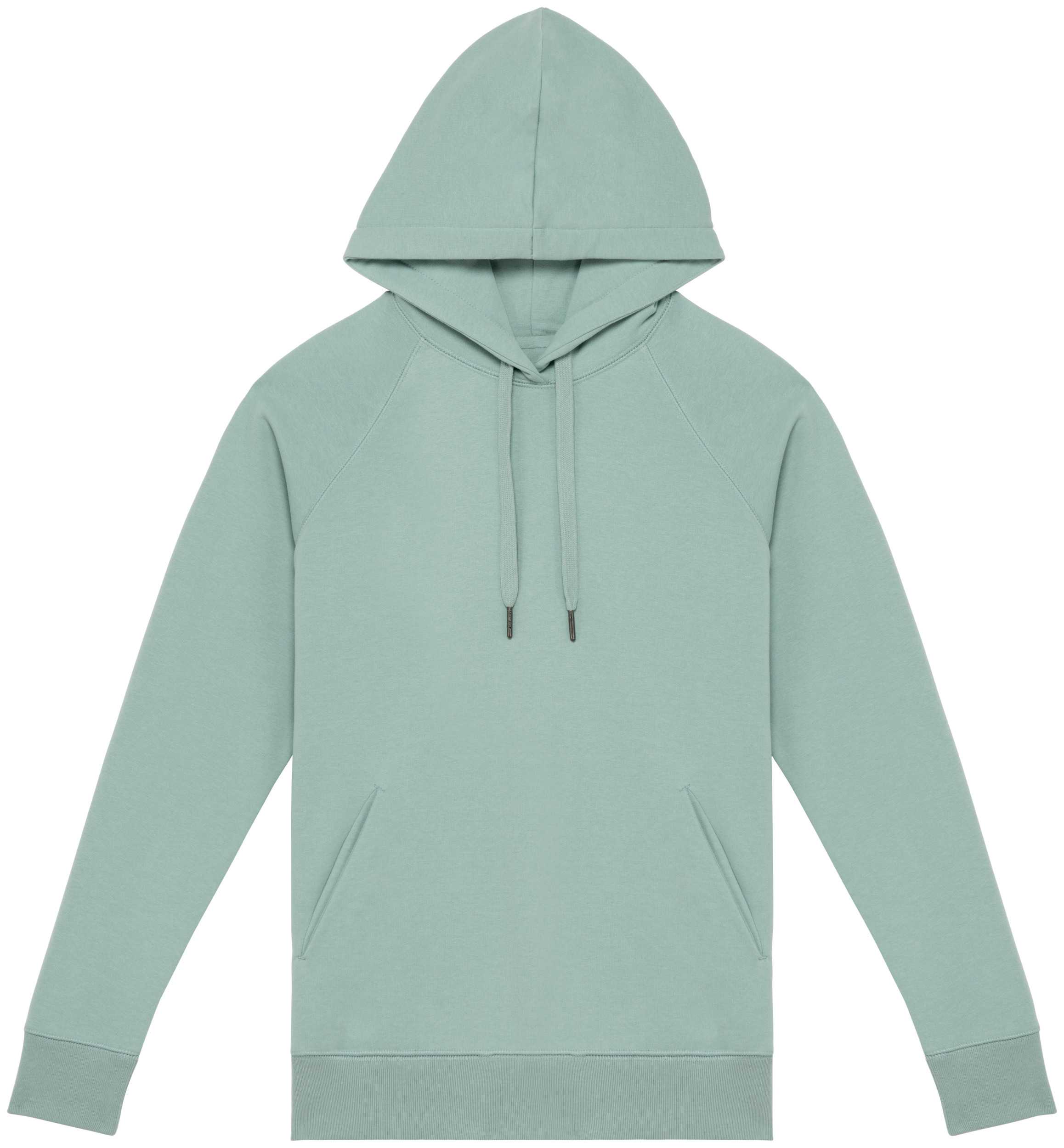 Sudadera ecorresponsable con capucha y mangas raglán mujer Jade Green