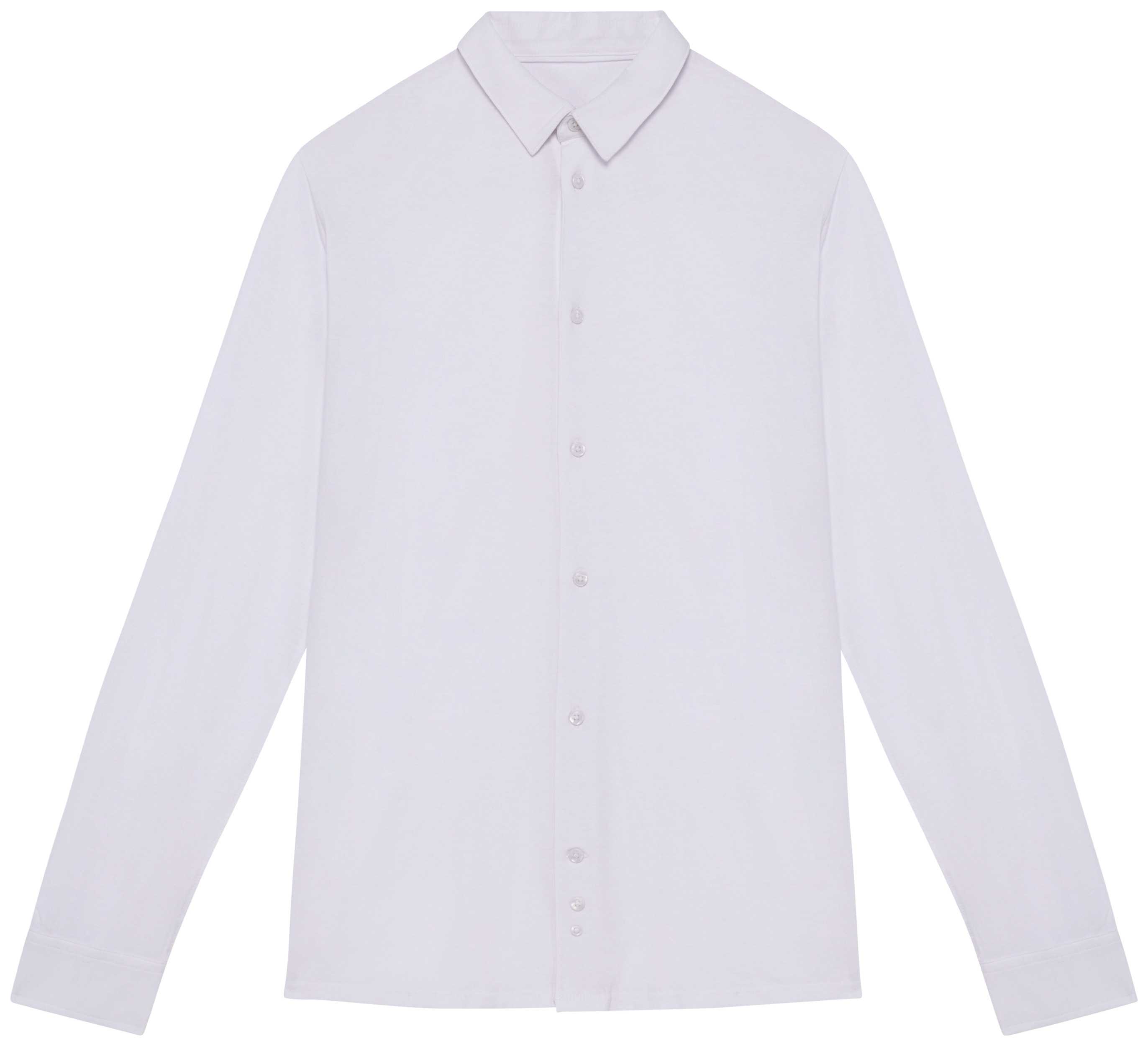 Camisa ecorresponsable de punto jersey hombre White