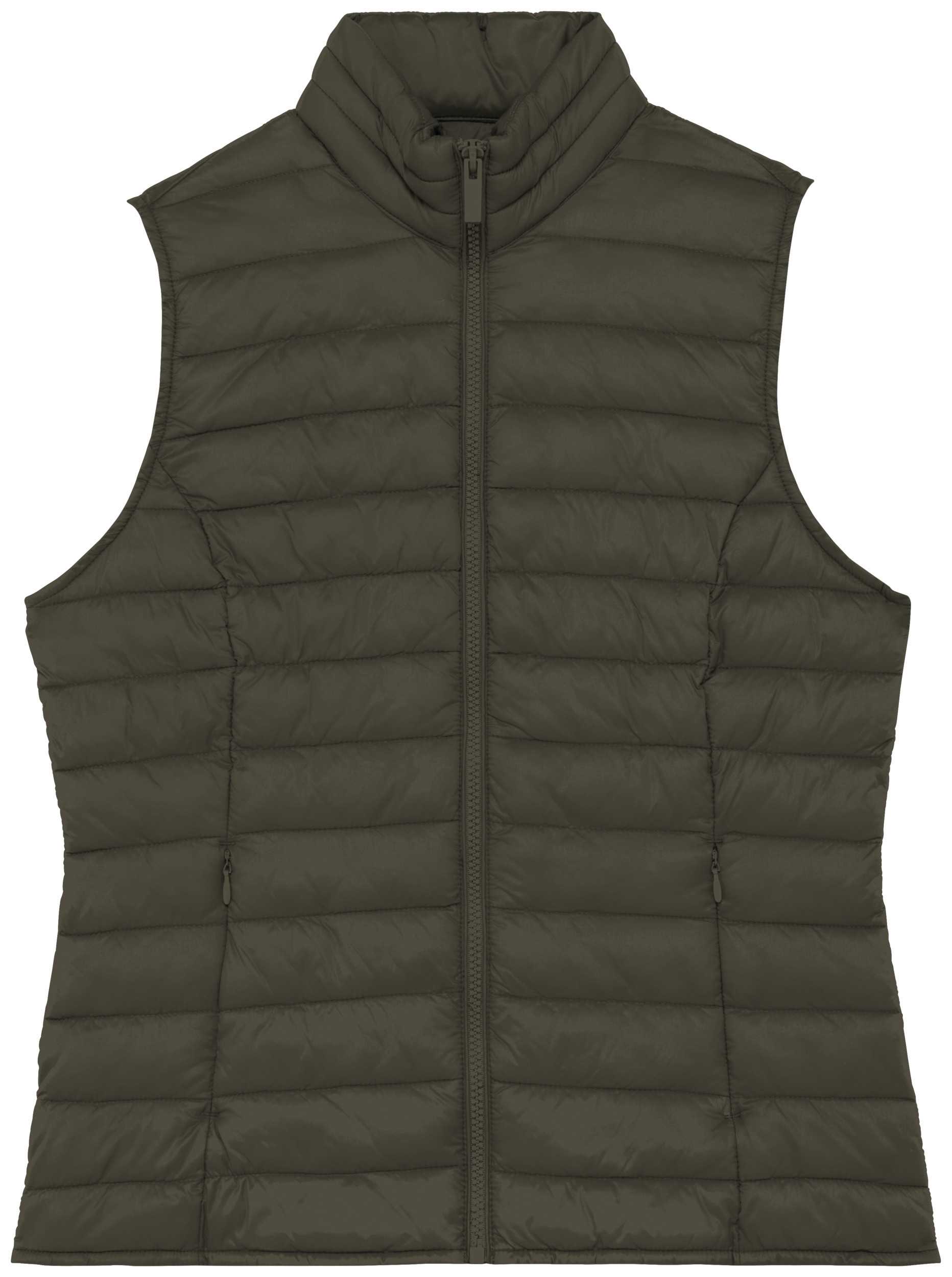 Chaleco ecorresponsable ligero mujer Organic Khaki