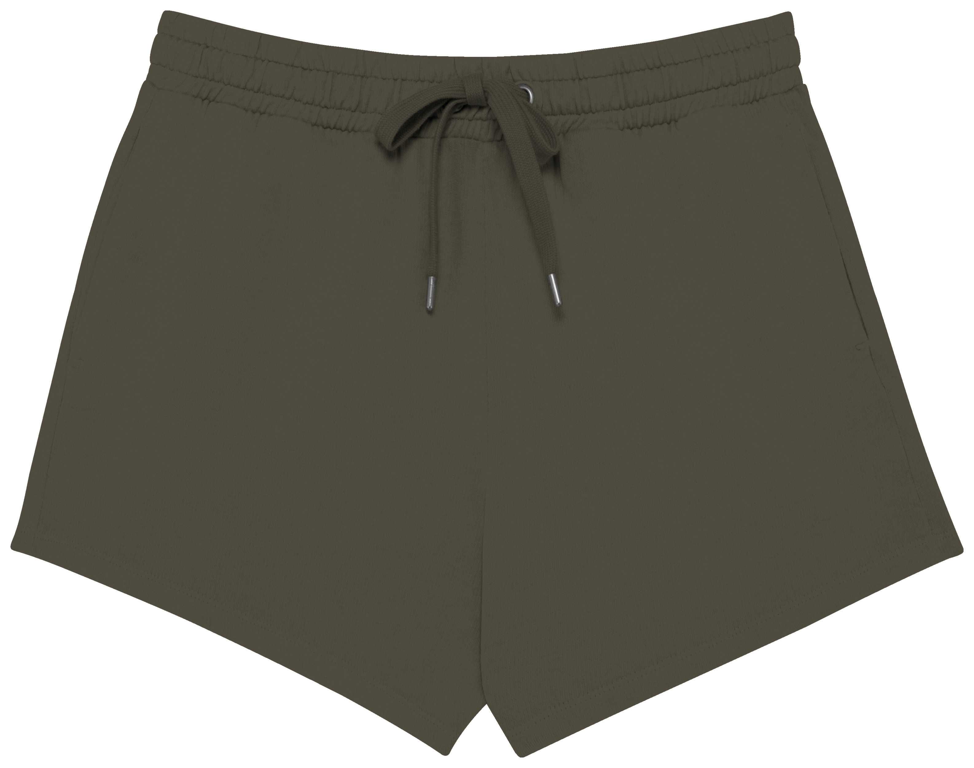 Short ecorresponsable French Terry mujer Washed Organic Khaki