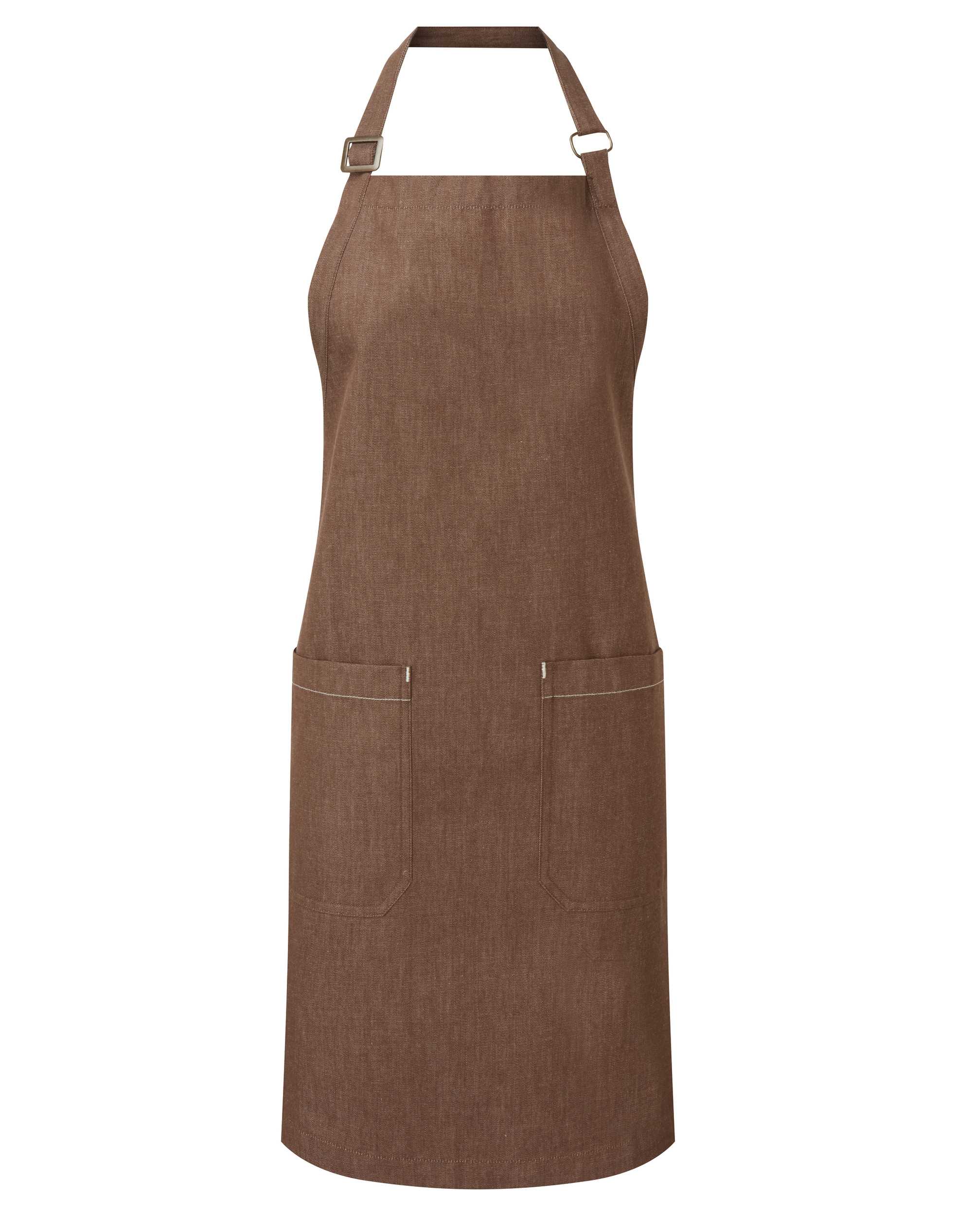 Delantal denim orgánico - Comercio justo Brown Denim