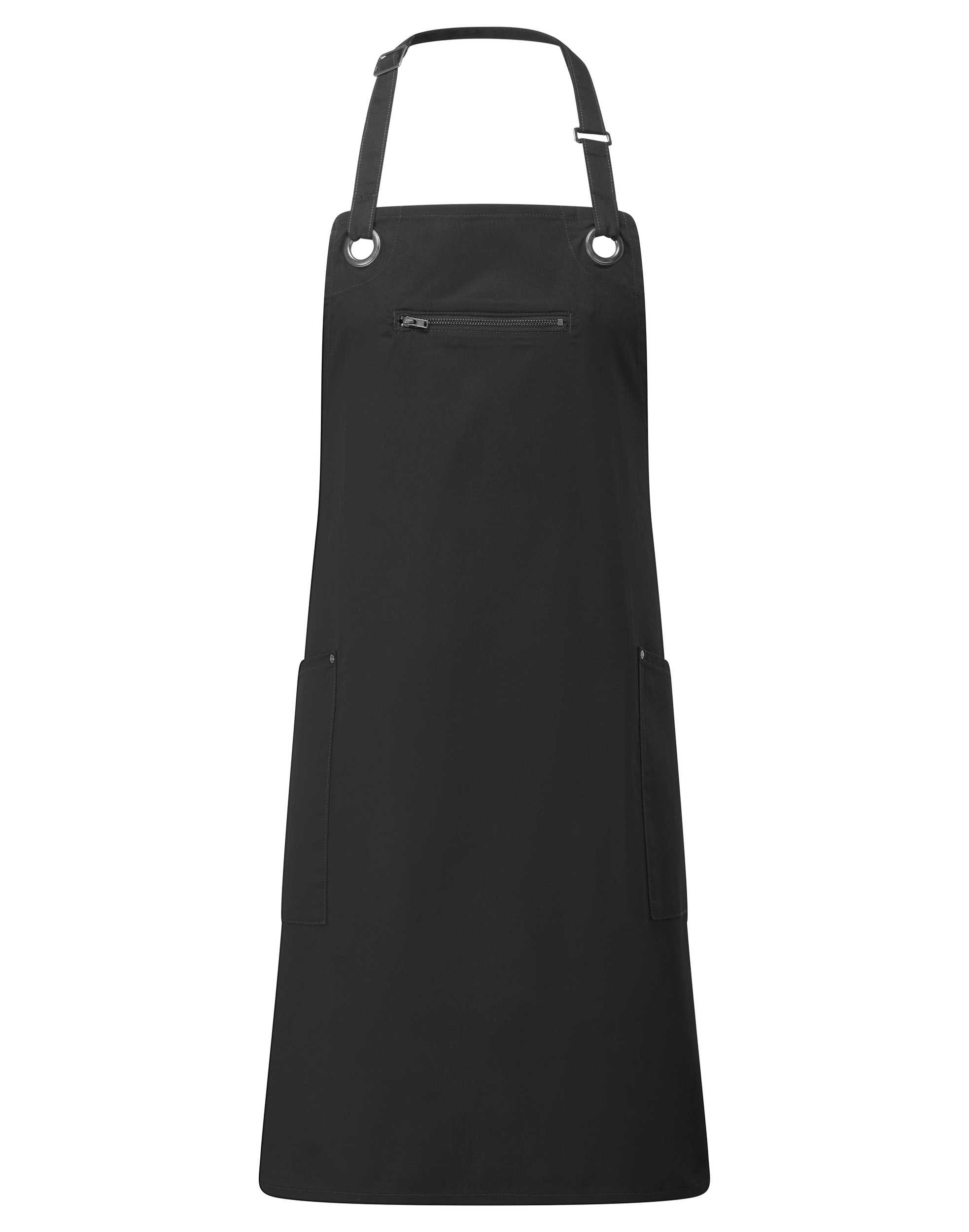 Delantal contrastado «Barley» ecorresponsable Black / Charcoal