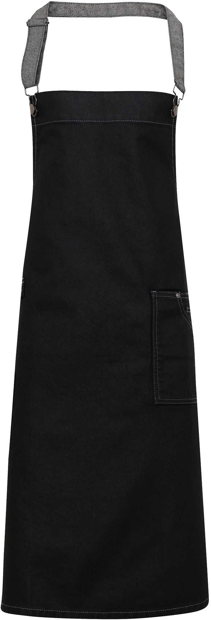 Delantal «District» efecto cera Black Denim