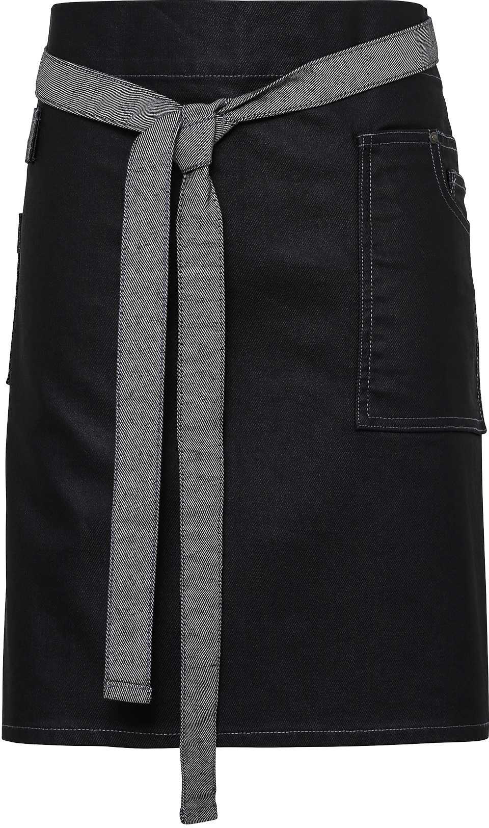 Delantal Semi-largo «Division» Black Denim