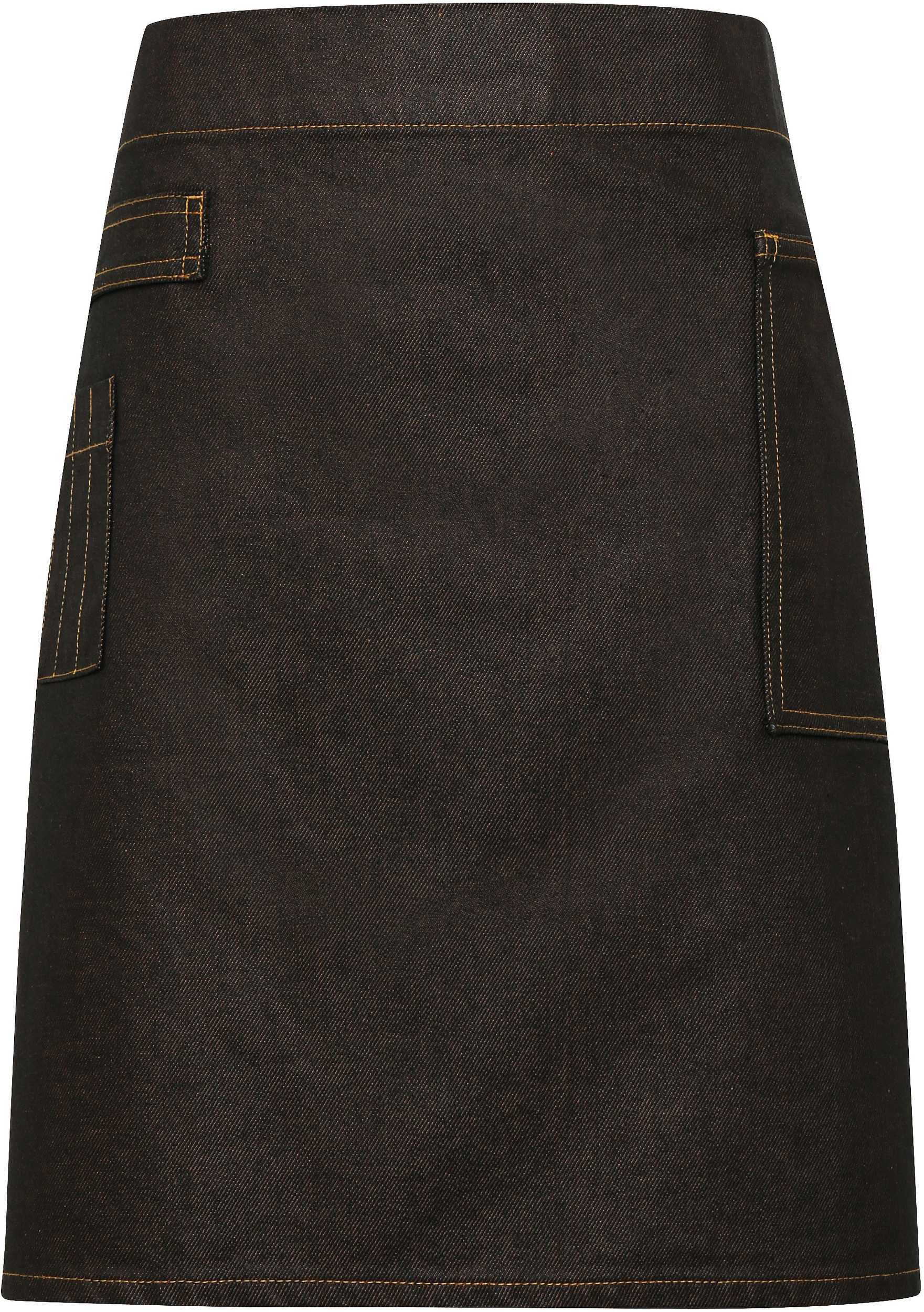 Delantal Semi-largo «Division» Black / Tan Denim
