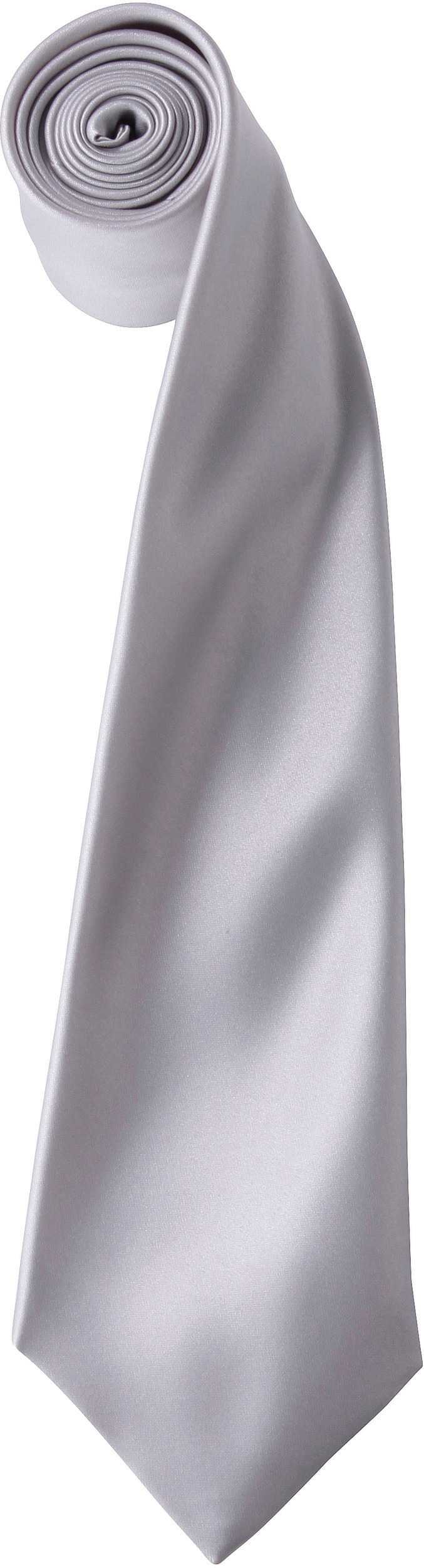 Corbata "Colours" de satén Silver