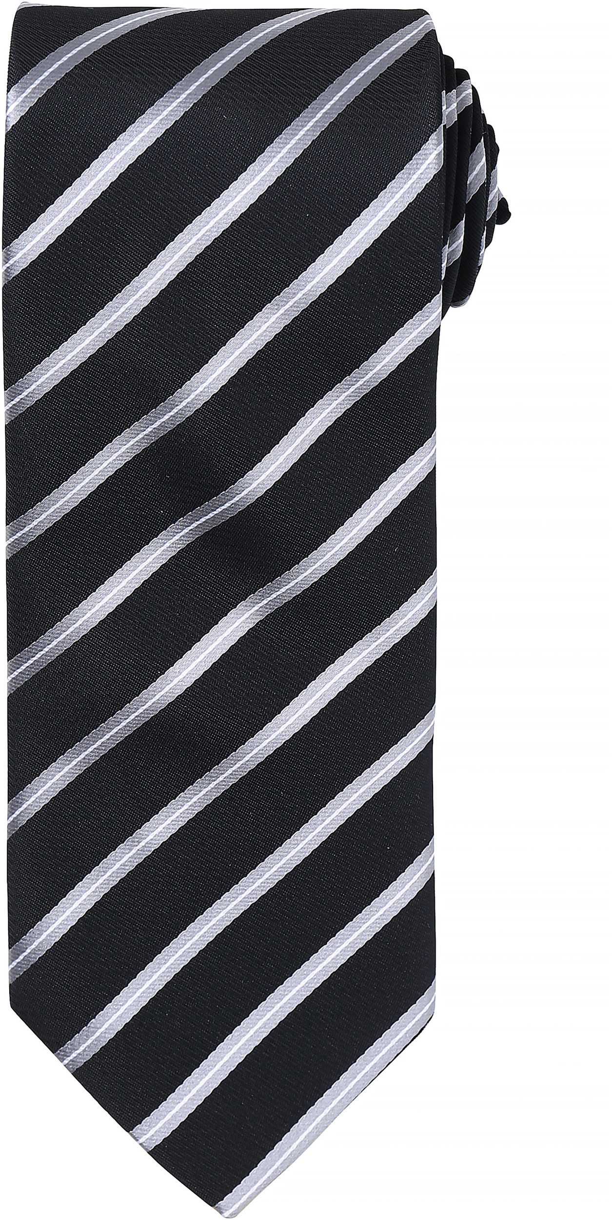 Corbata "Sport" a rayas Black / Silver