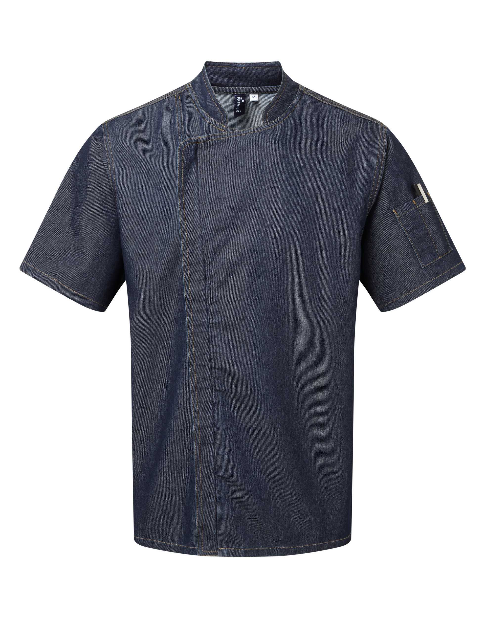 Chaqueta de chef "Zip close" Indigo Denim