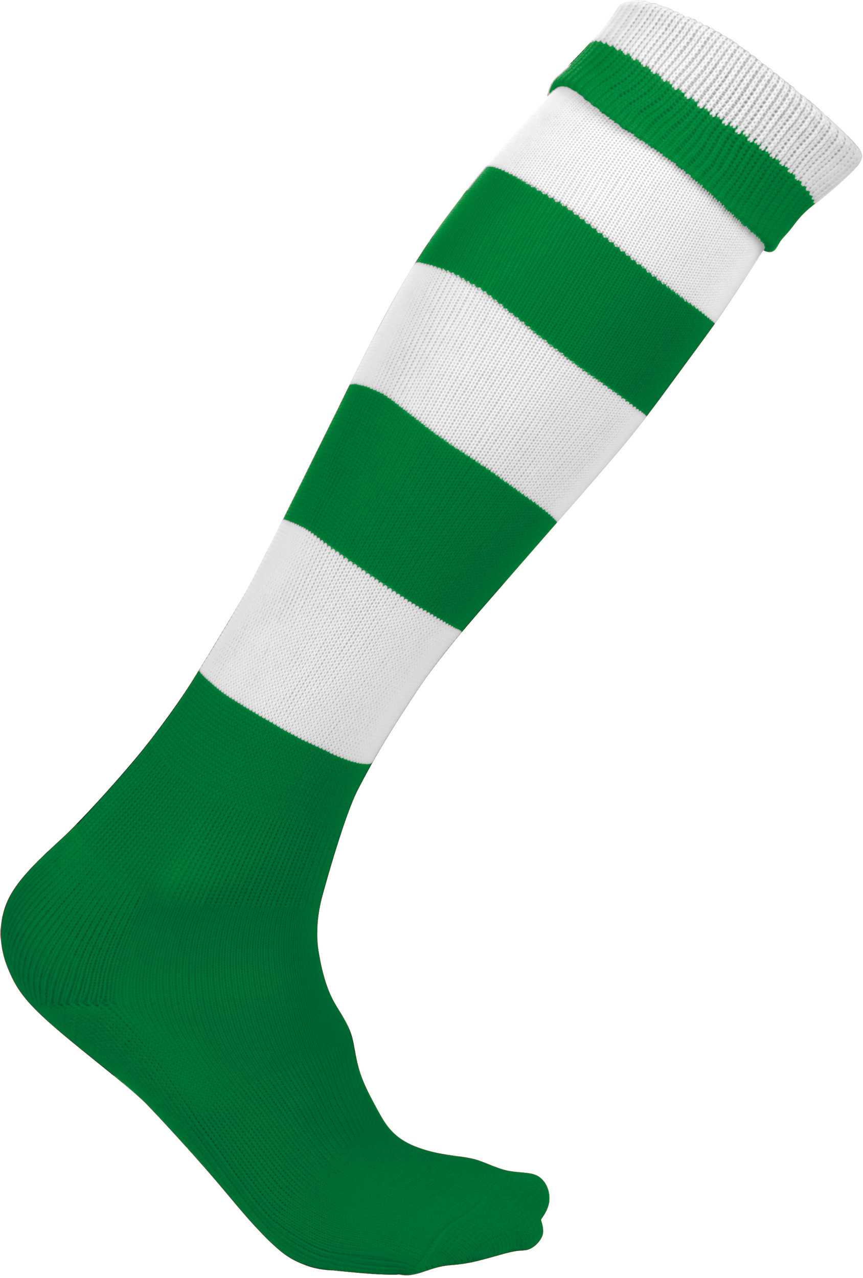 Calcetines deportivos a rayas unisex Dark Green / White