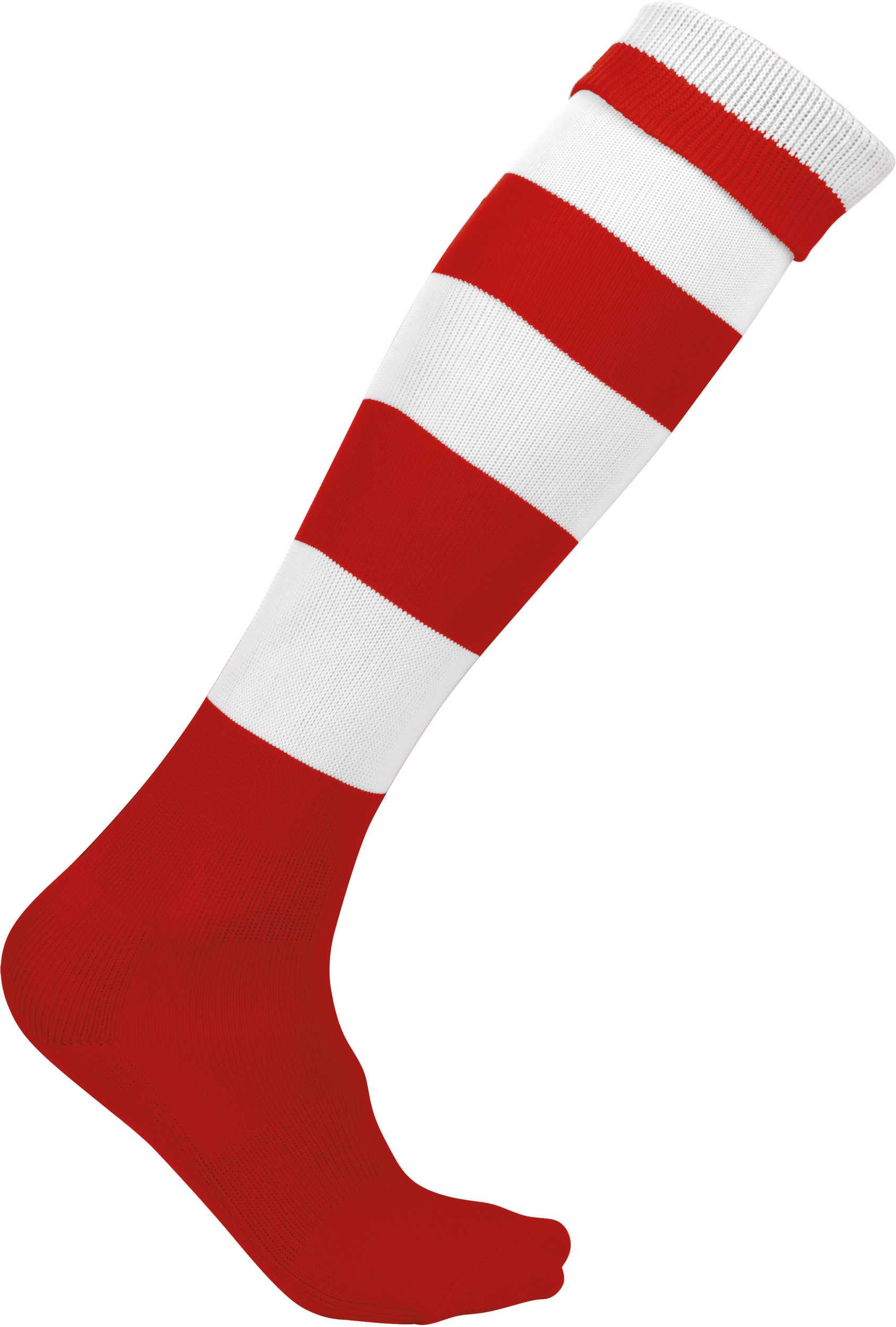 Calcetines deportivos a rayas unisex Sporty Red / White