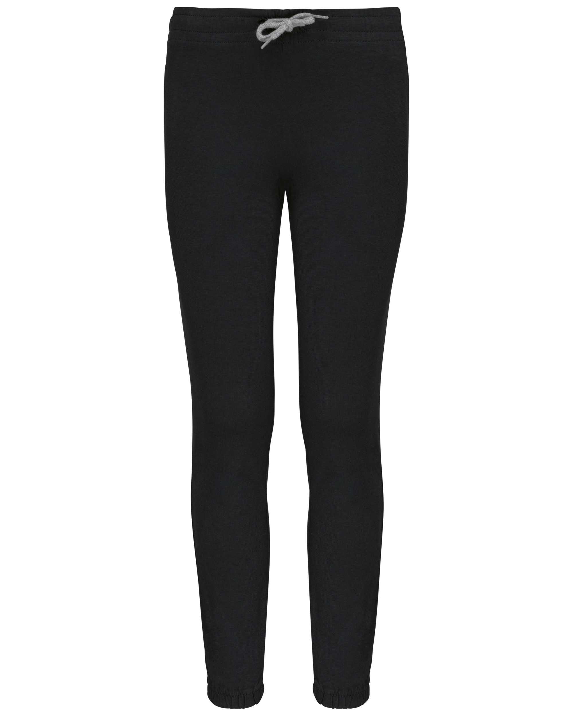 Pantalón de chándal ligero de algodón niño Black