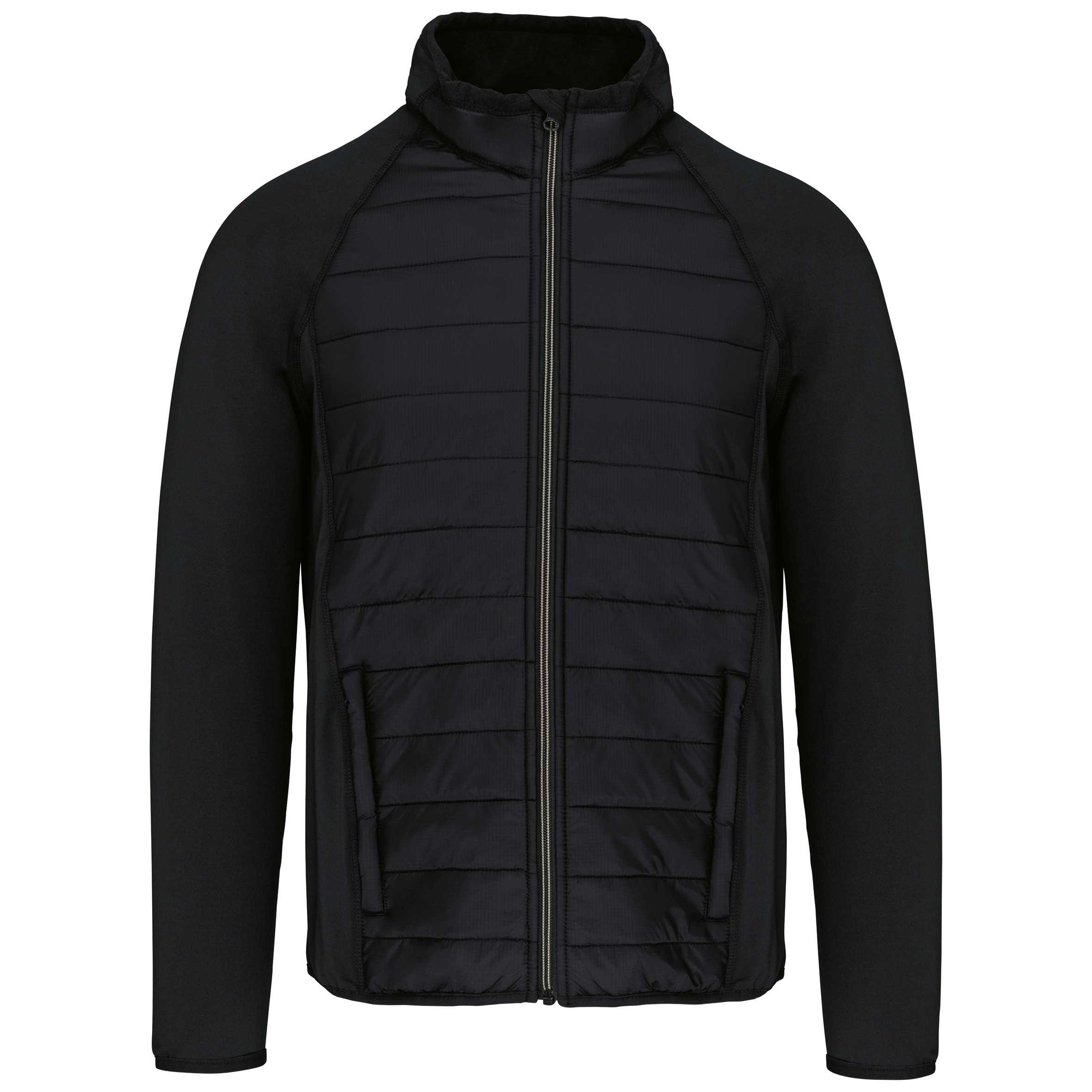 Chaqueta deporte bimaterial unisex Black