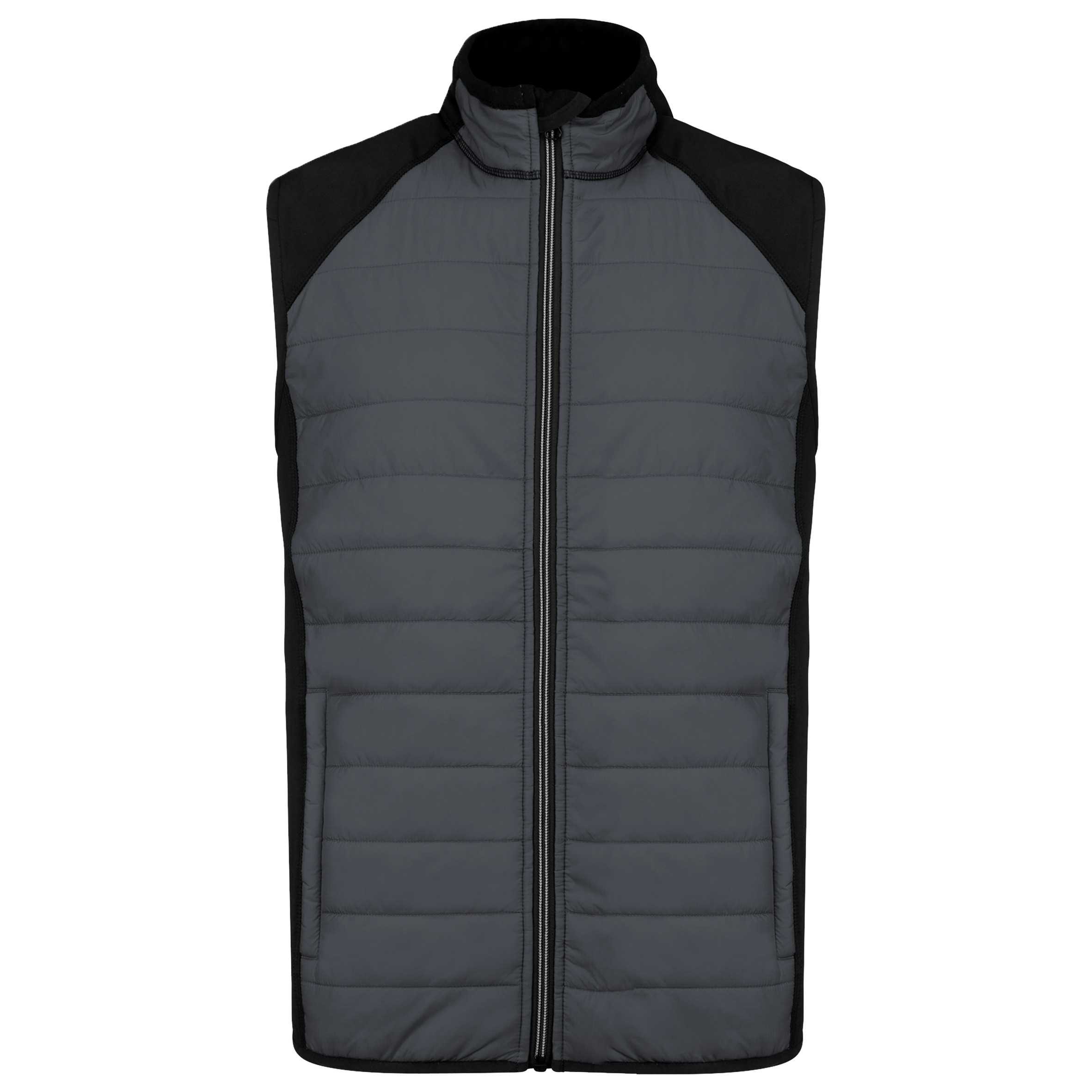 Chaleco deportivo bimaterial unisex sporty grey / Black
