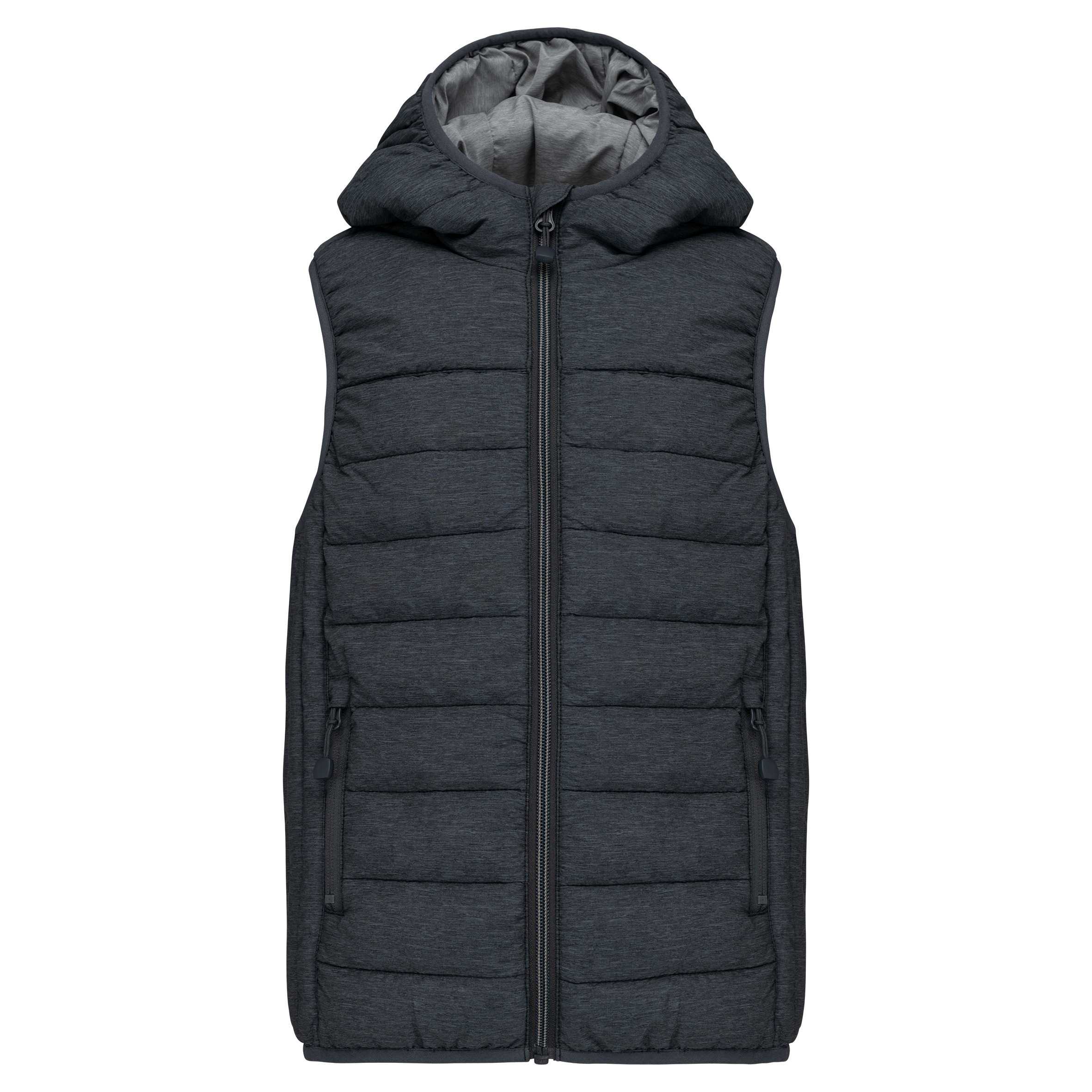 Chaleco acolchado con capucha para niño Marl Dark Grey