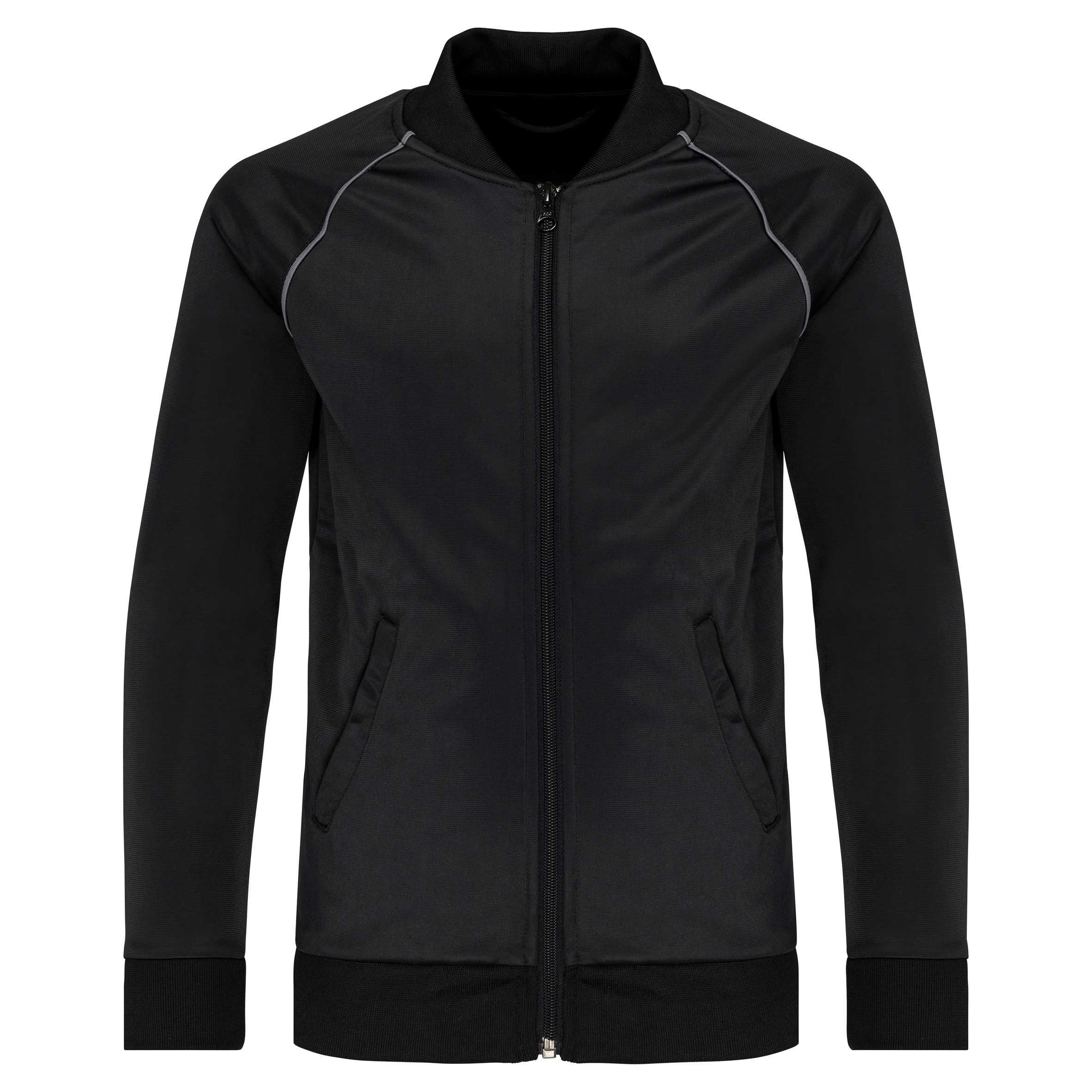 Chaqueta de CHÁNDAL con cremallera y ribete niños Black
