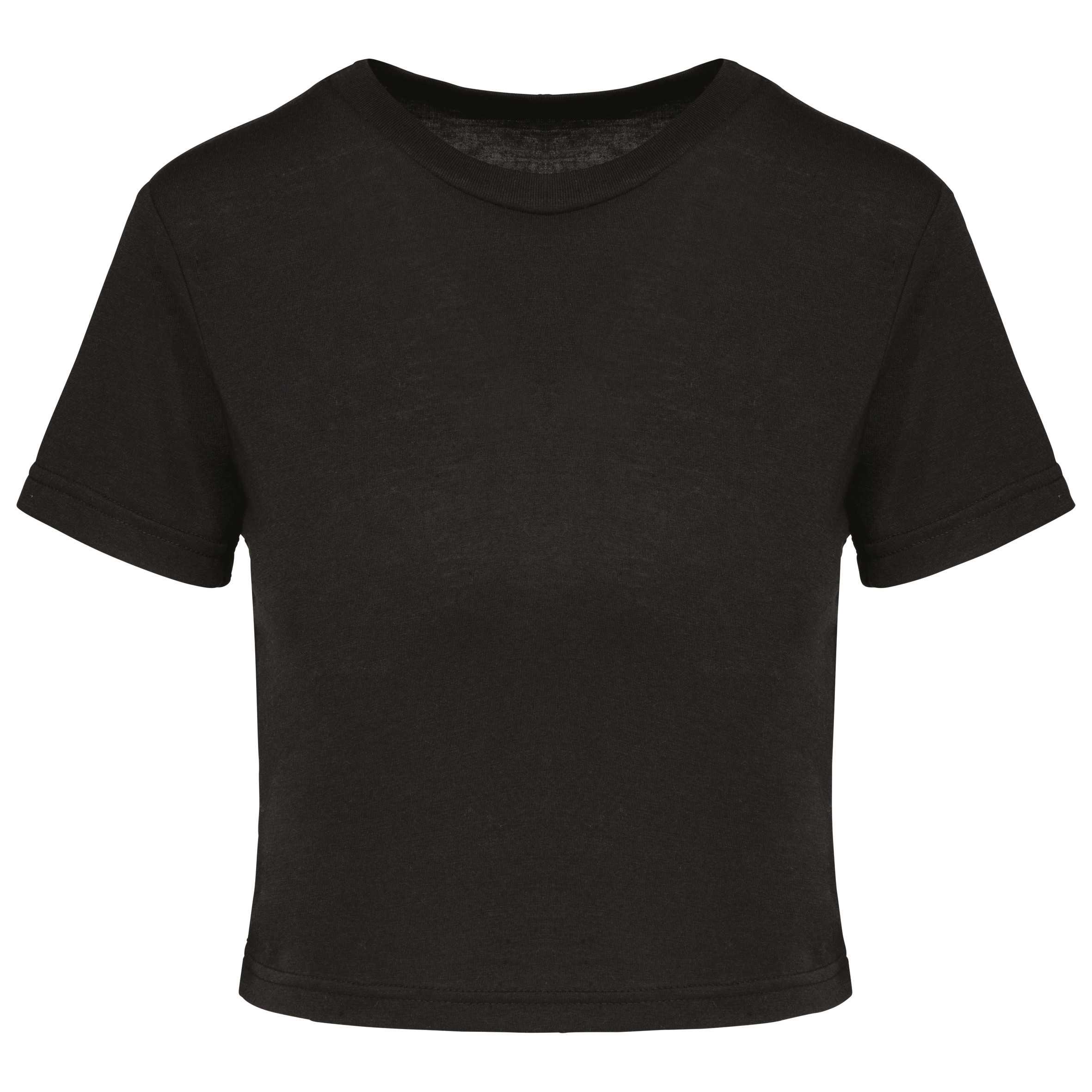 Crop top triblend mujer Black