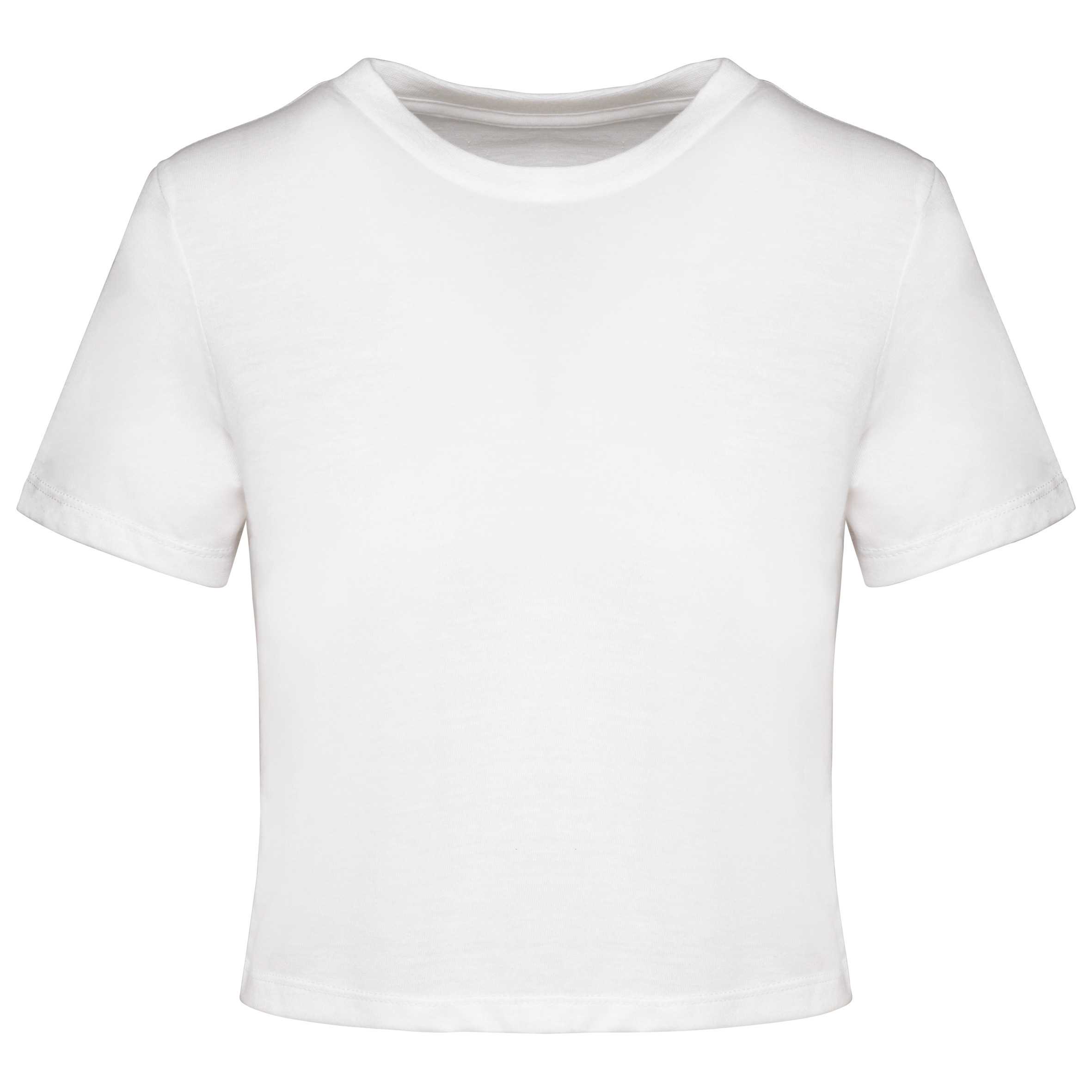 Crop top triblend mujer White