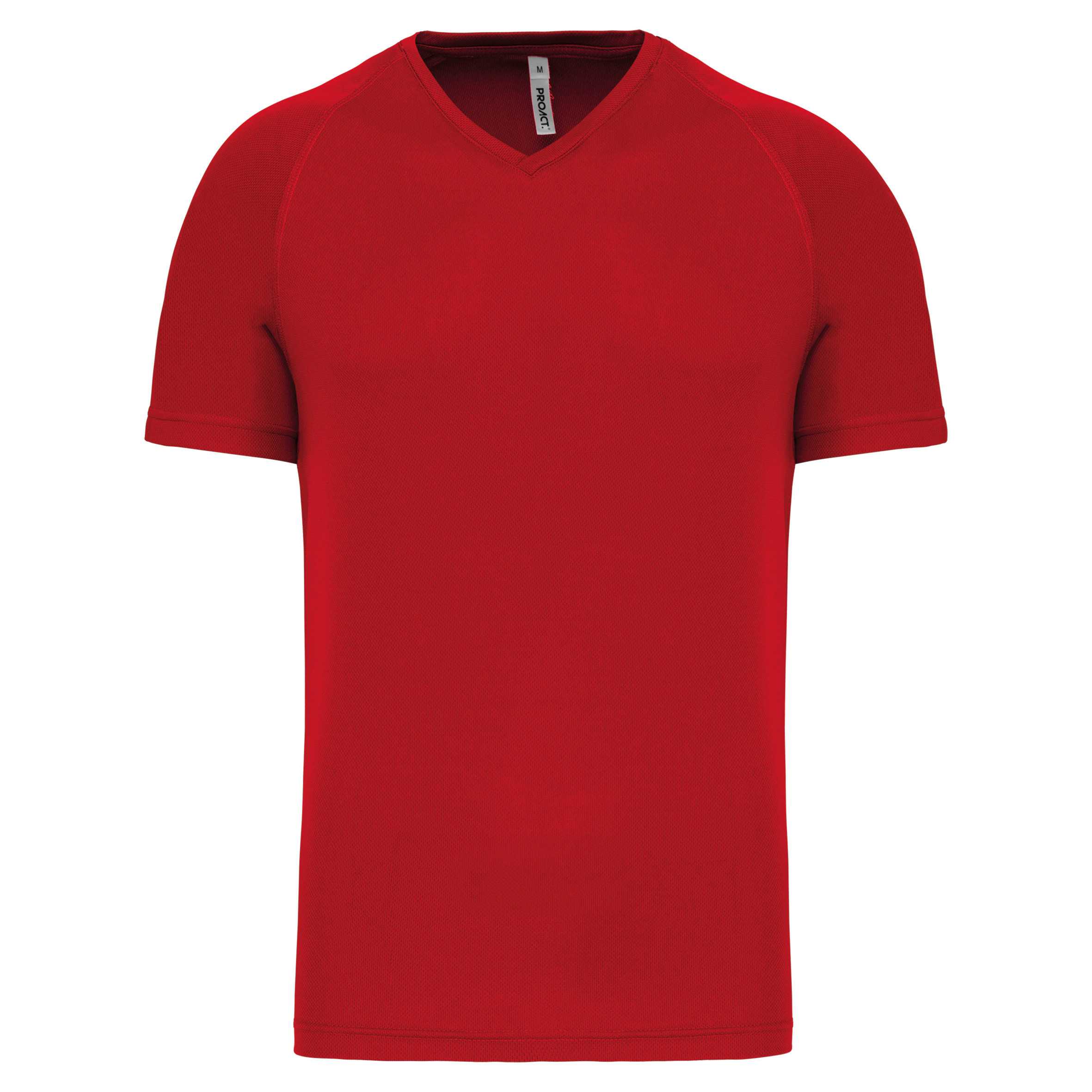 Camiseta de deporte cuello de pico hombre Red