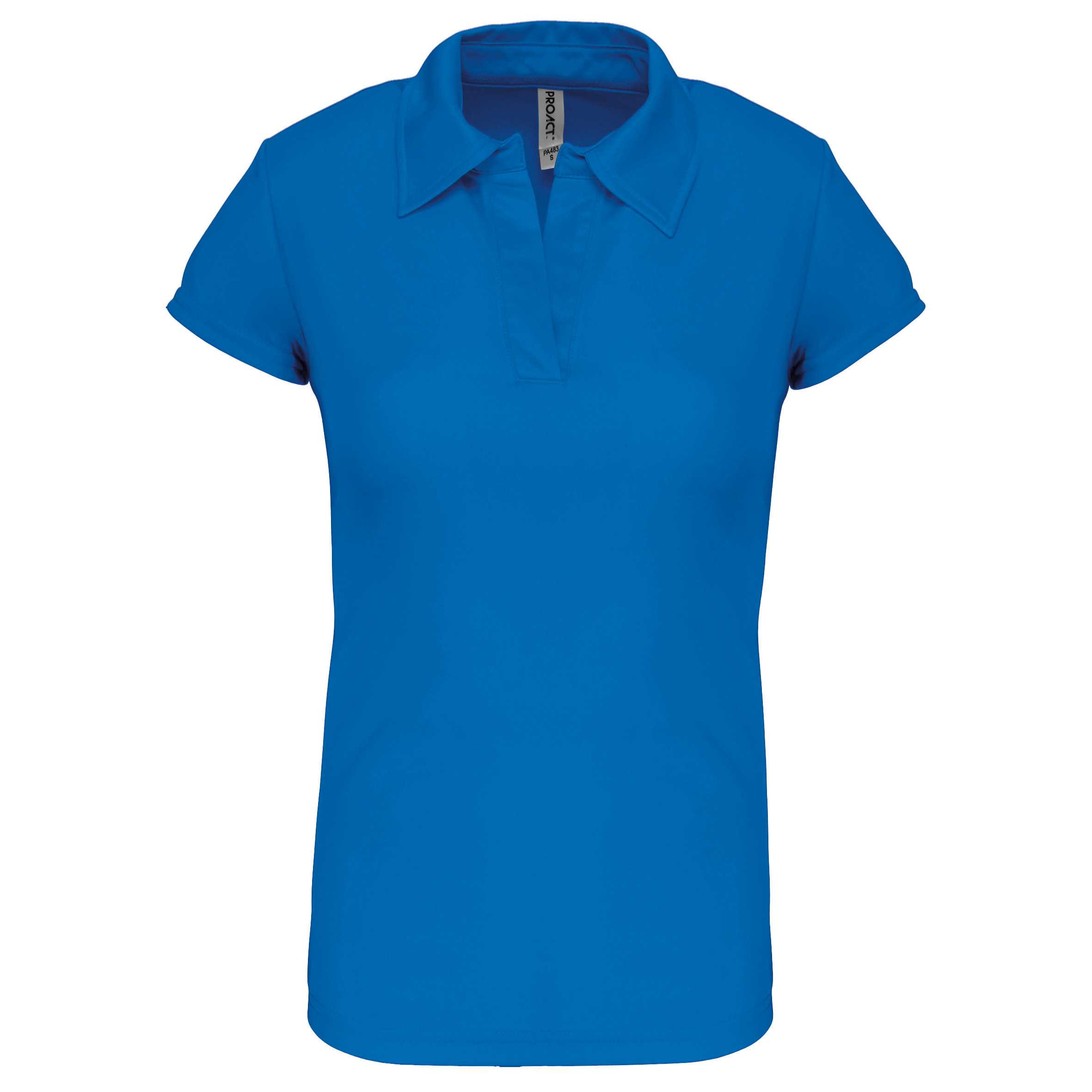 Polo deportivo manga corta mujer Aqua Blue