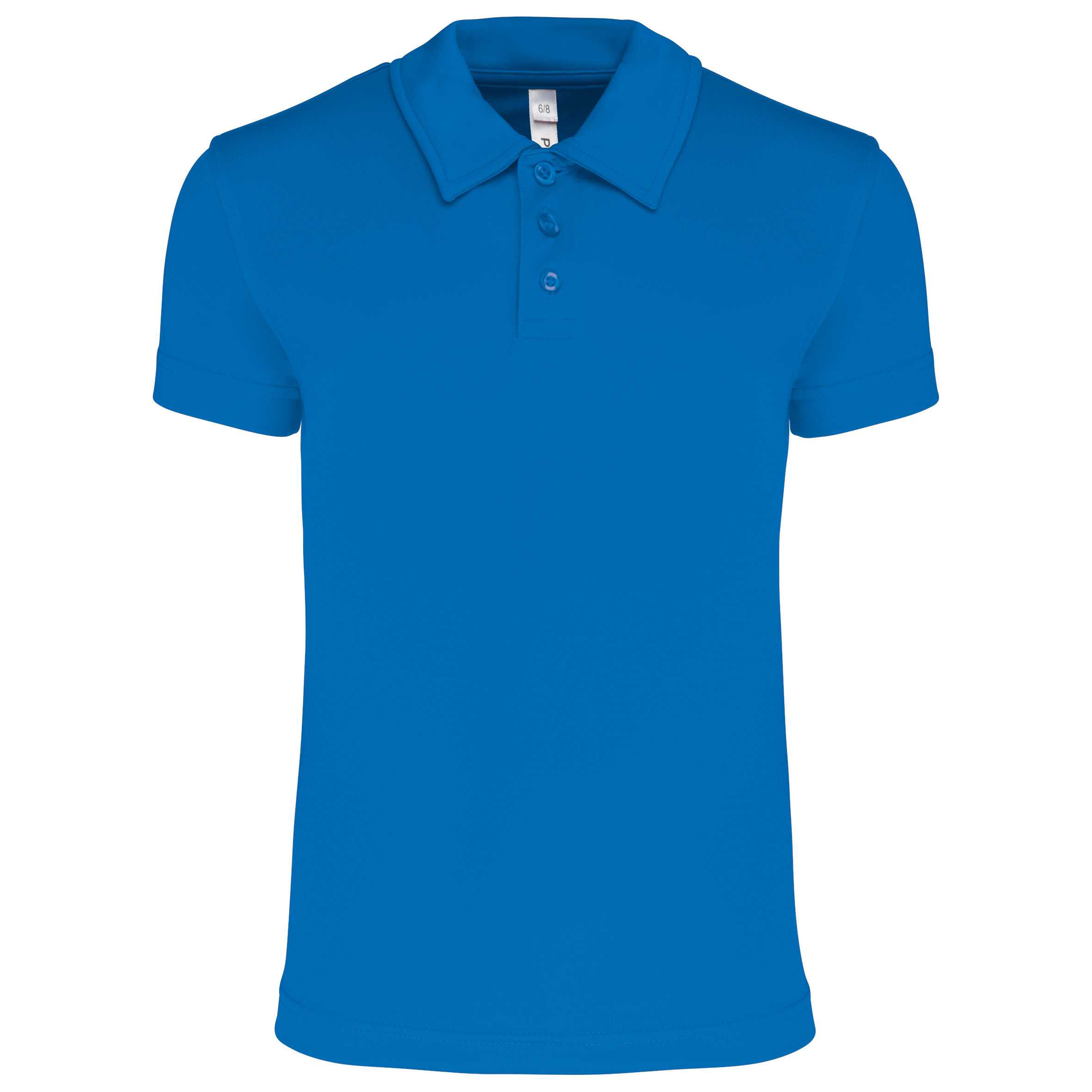 Polo deportivo manga corta niños Aqua Blue