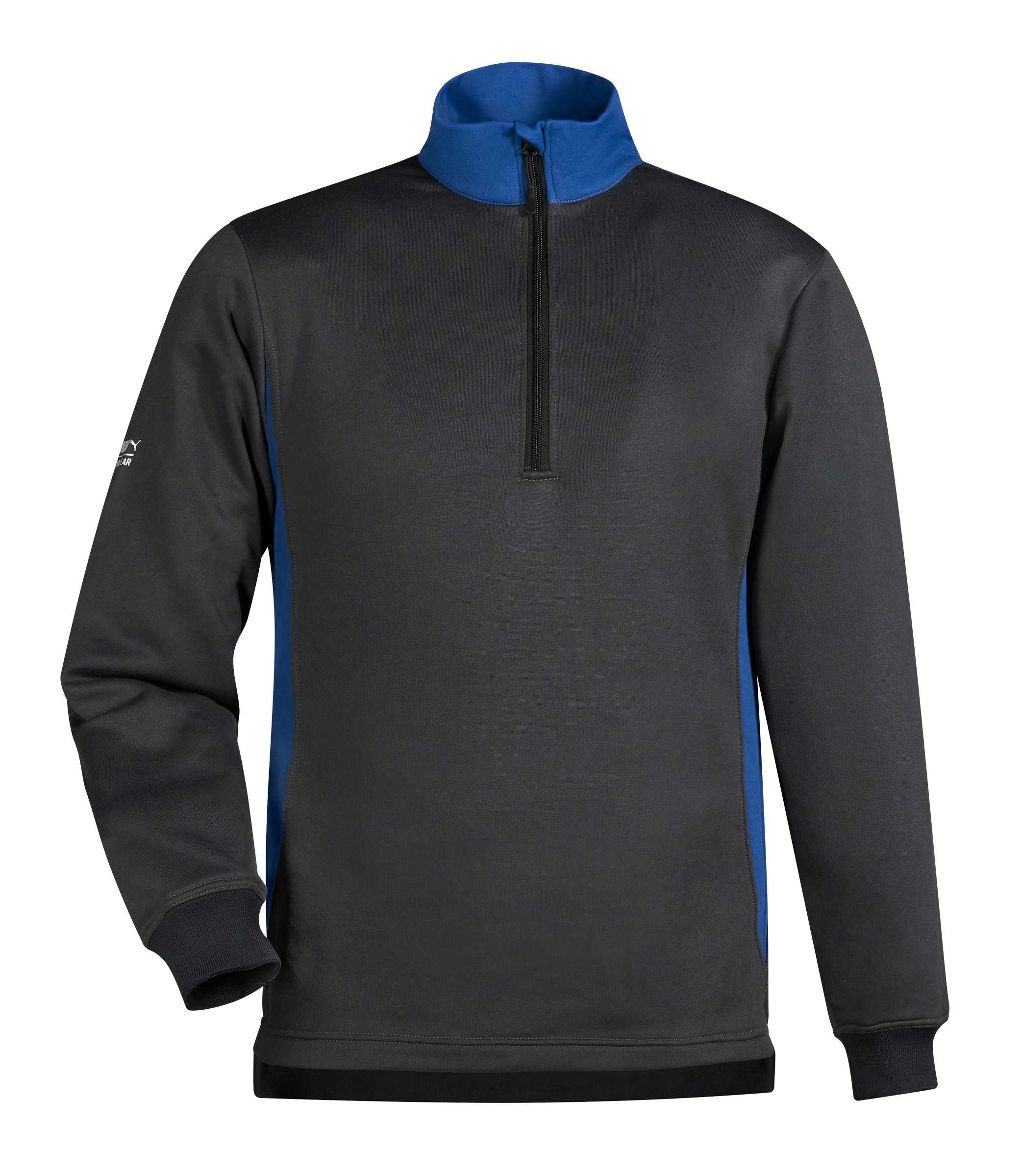 Sudadera 1/4 cremallera unisex Anthracite / Blue