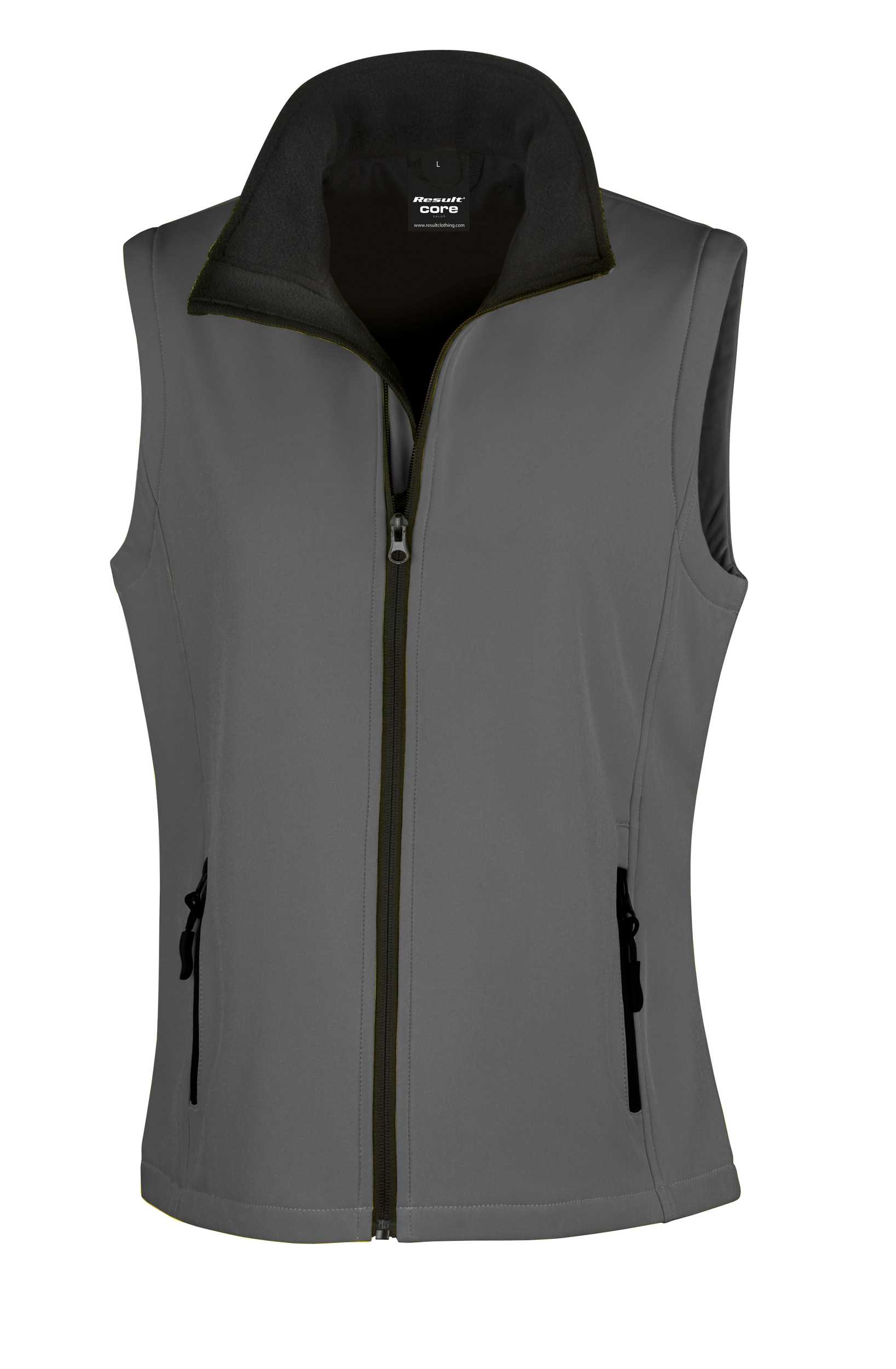 Chaleco Softshell Printable mujer Charcoal / Black